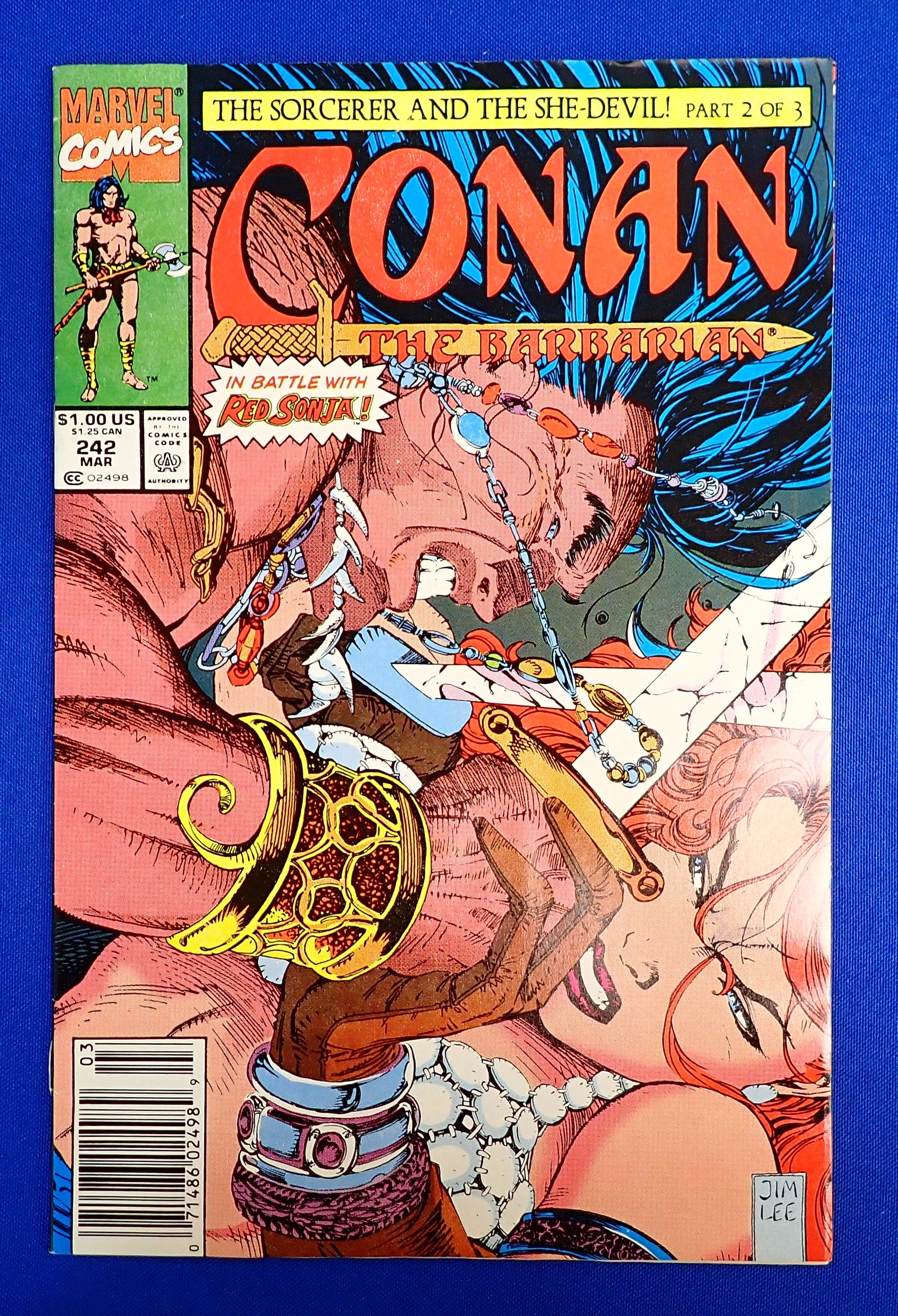 Conan the Barbarian #242 (1991) - VF/NM (9.0) - Jim Lee Cover Art