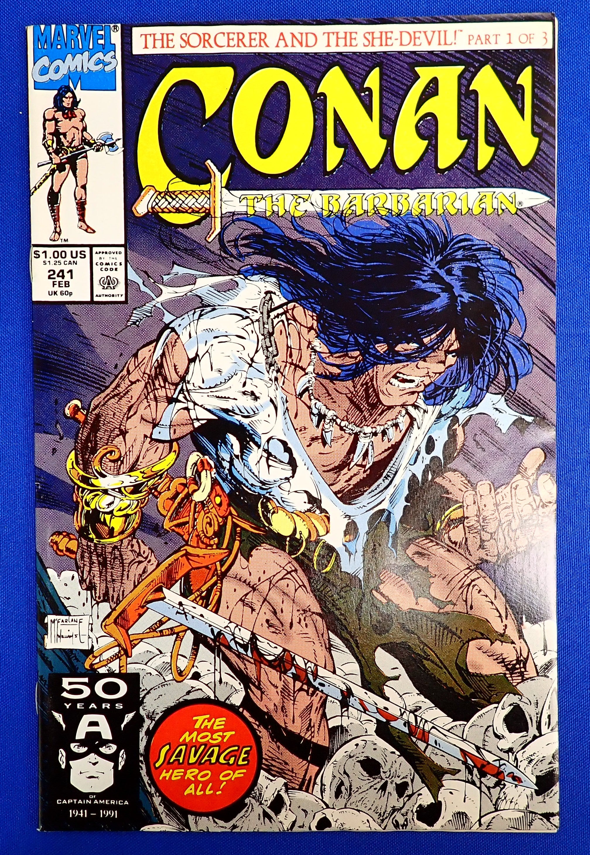 Conan the Barbarian #241 (1991) - VF/NM (9.0) - Todd McFarlane Cover Art