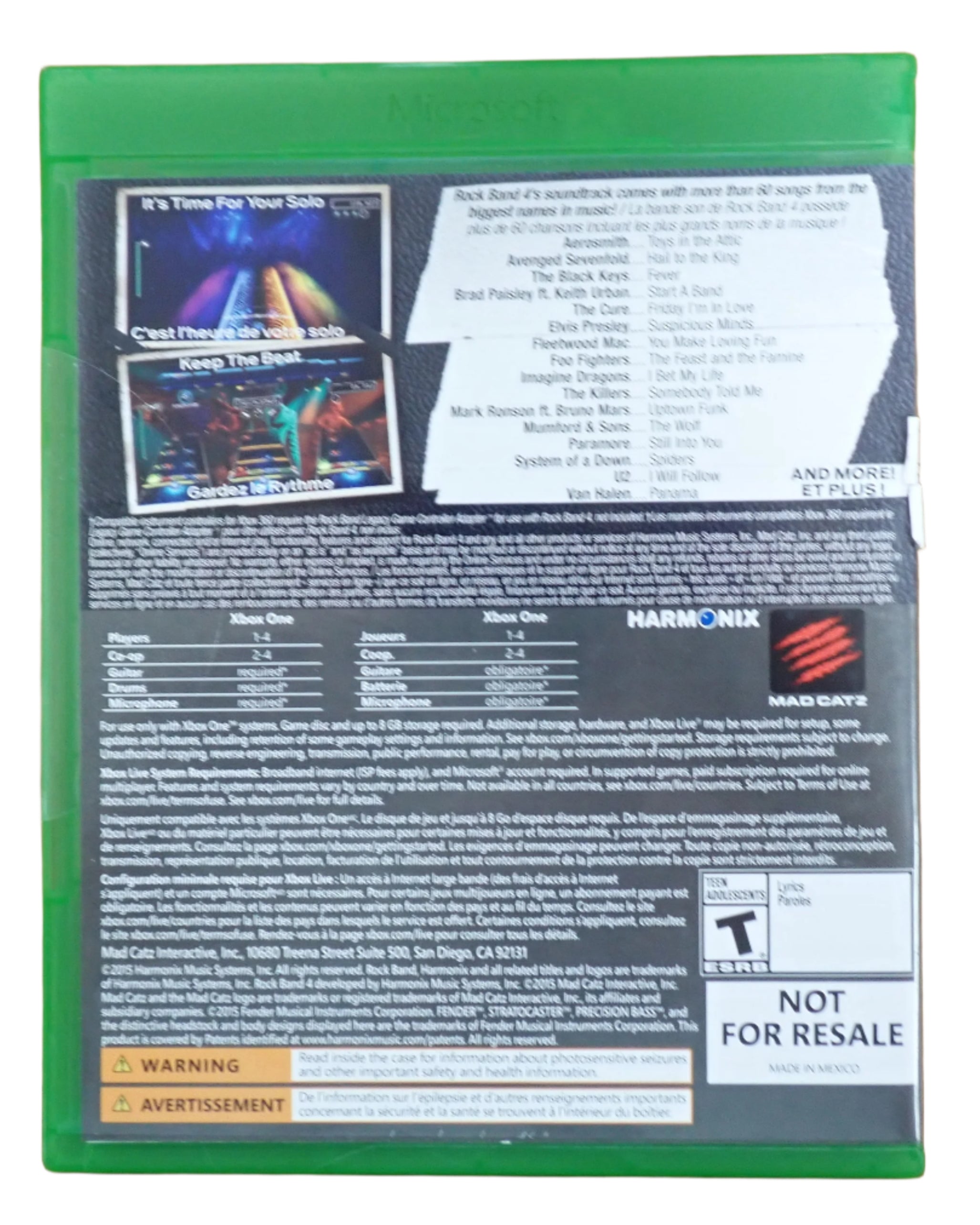 Rock Band 4 - Xbox One