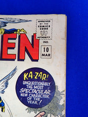 X-Men #10 (1965) - FR (1.0) - 1st App. Ka-Zar