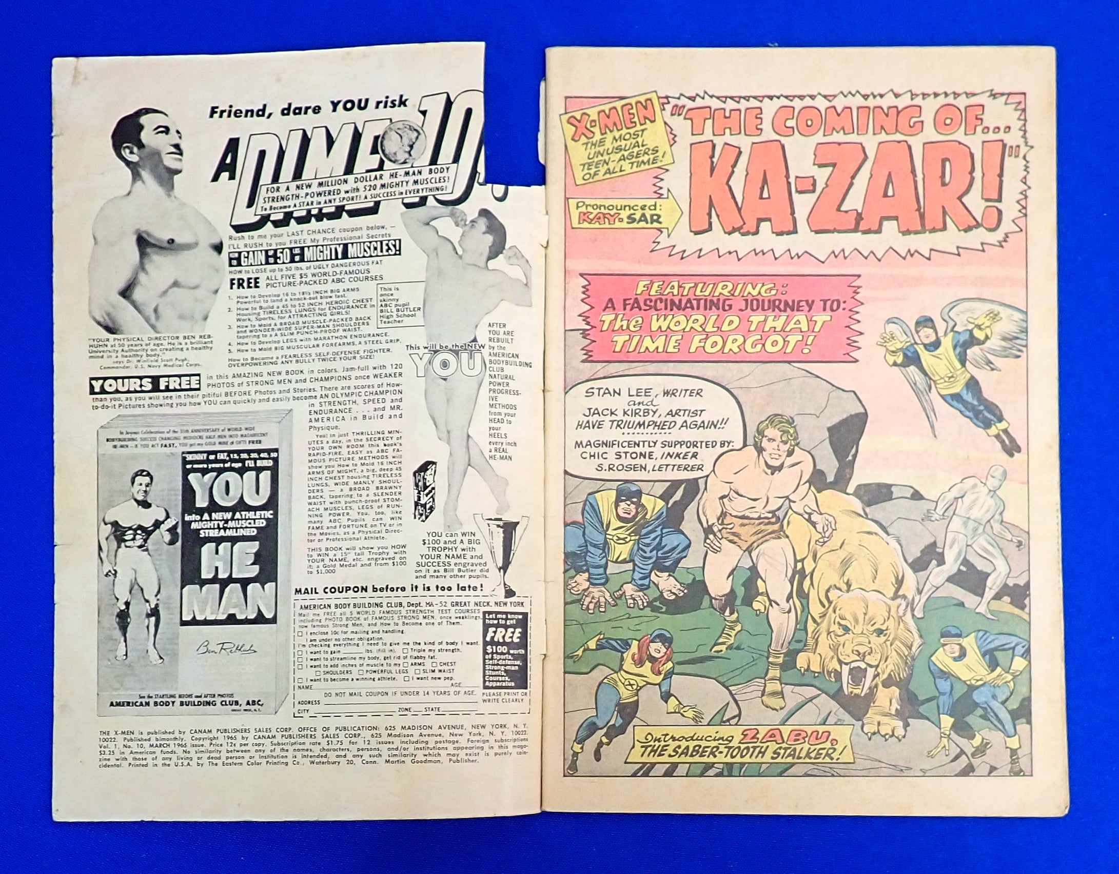 X-Men #10 (1965) - FR (1.0) - 1st App. Ka-Zar