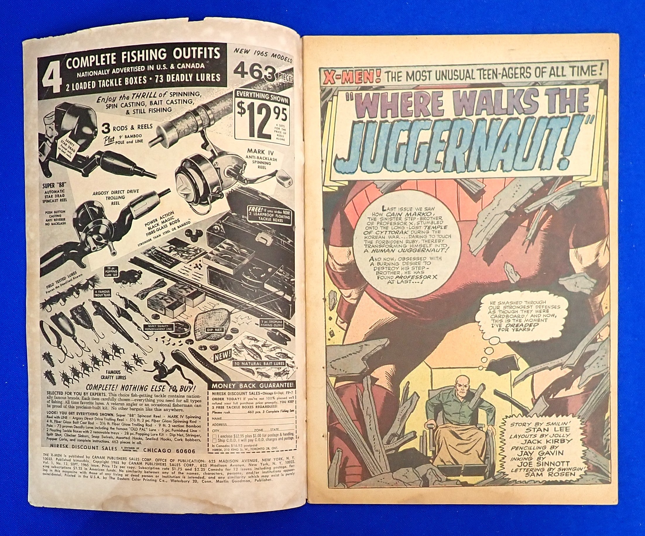 X-Men #13 (1965) - PR/FR (0.5 - 1.0) - 2nd App. Juggernaut
