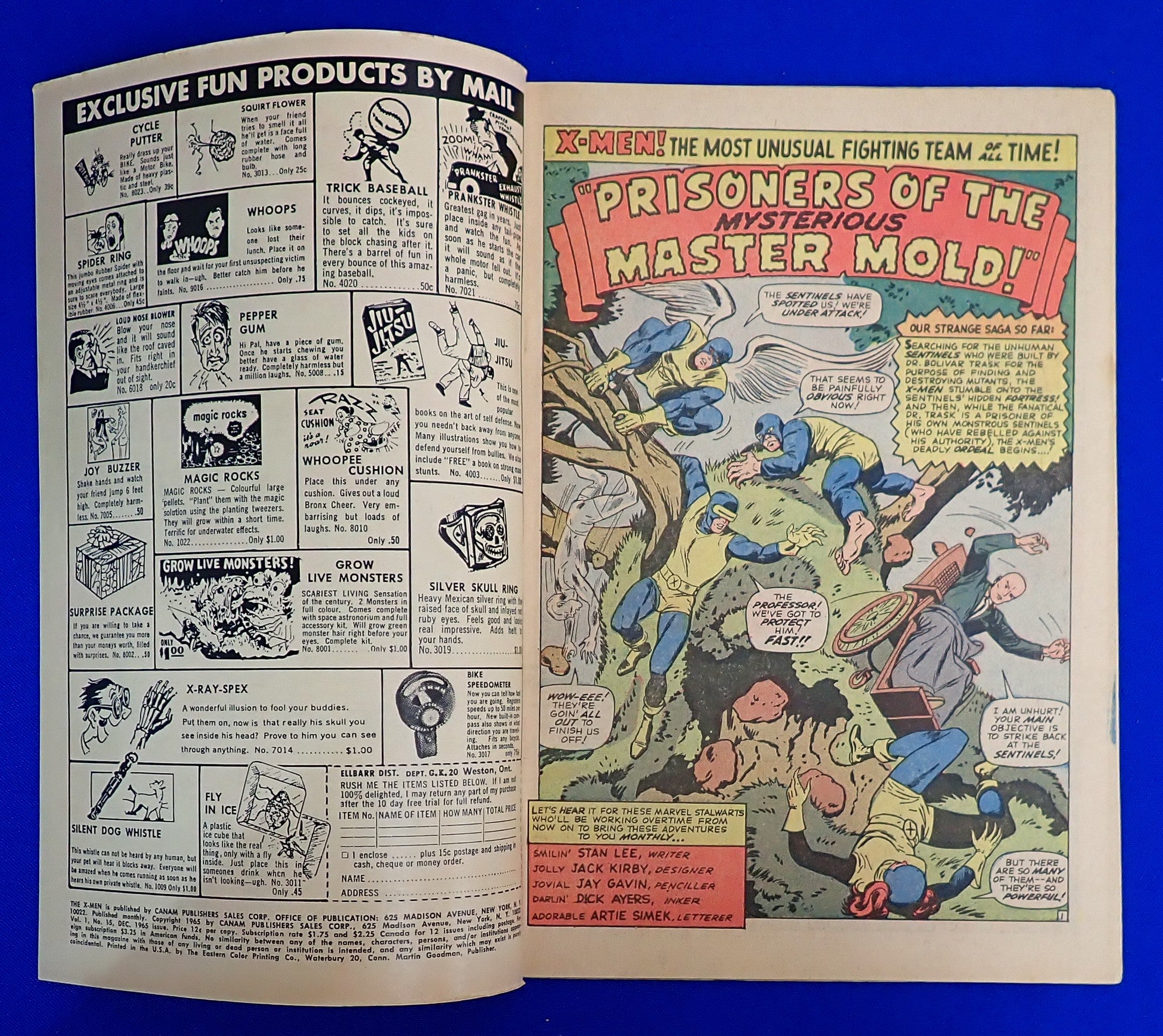 X-Men #15 (1965) - VG/VG- (3.5-4.0) - 1st App. MasterMold & Beast Origin