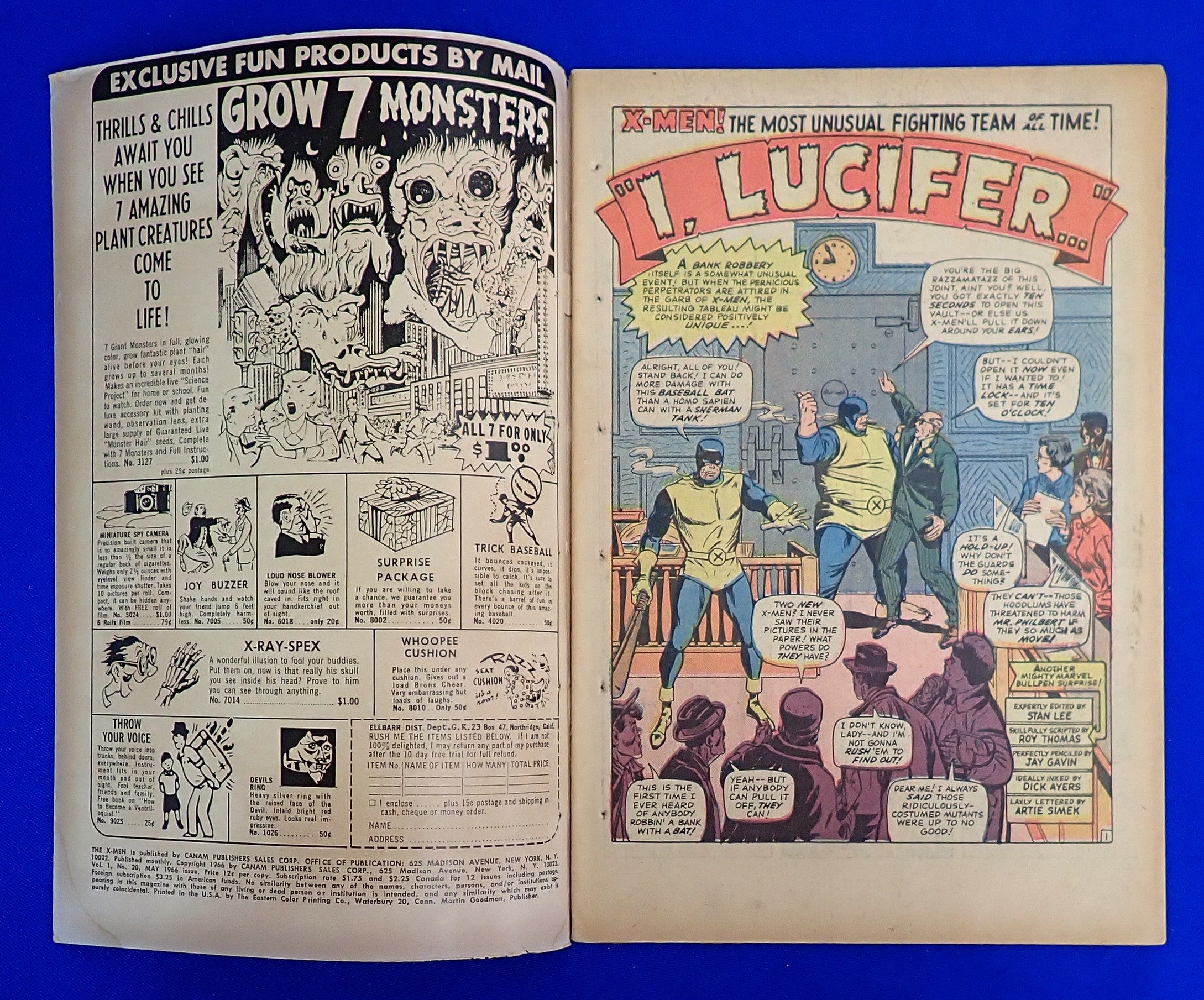 X-Men #20 (1966) - FR/GD (1.5) - Prof. X Disability Origin