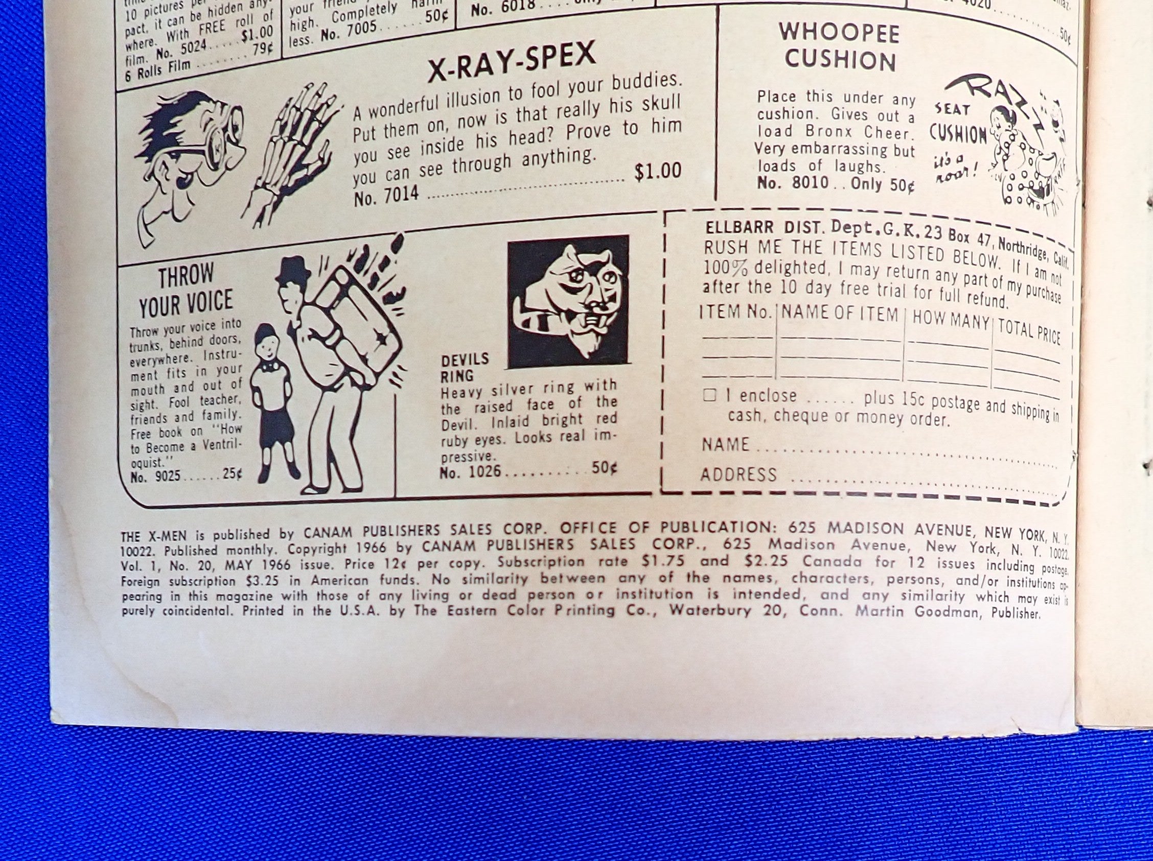 X-Men #20 (1966) - FR/GD (1.5) - Prof. X Disability Origin