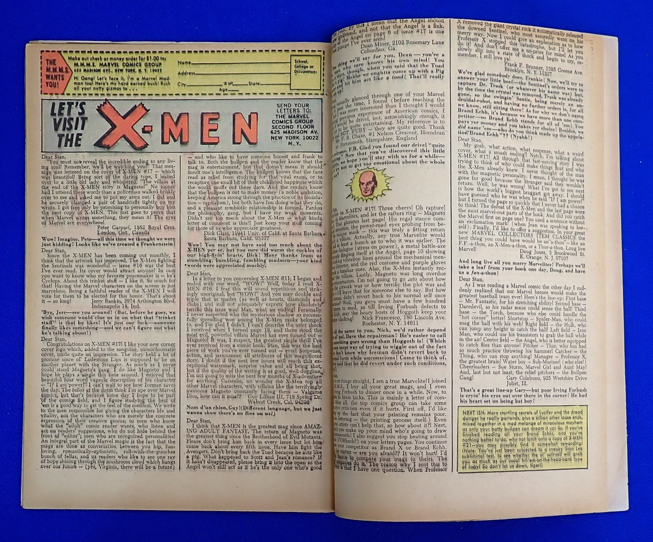 X-Men #20 (1966) - FR/GD (1.5) - Prof. X Disability Origin