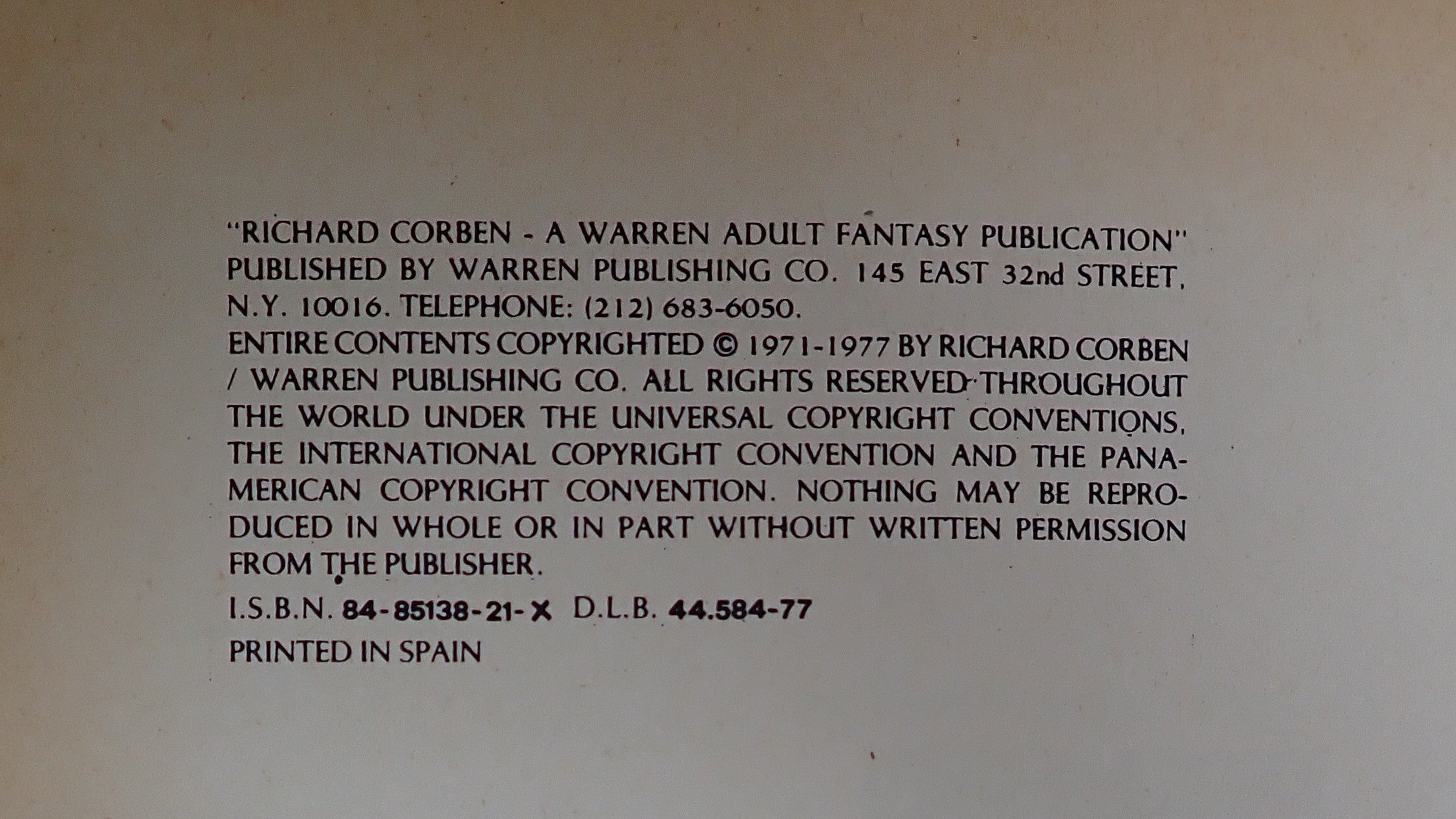 The Odd Comic World of Richard Corben (1977) - Softcover Magazine [Pre-Owned]