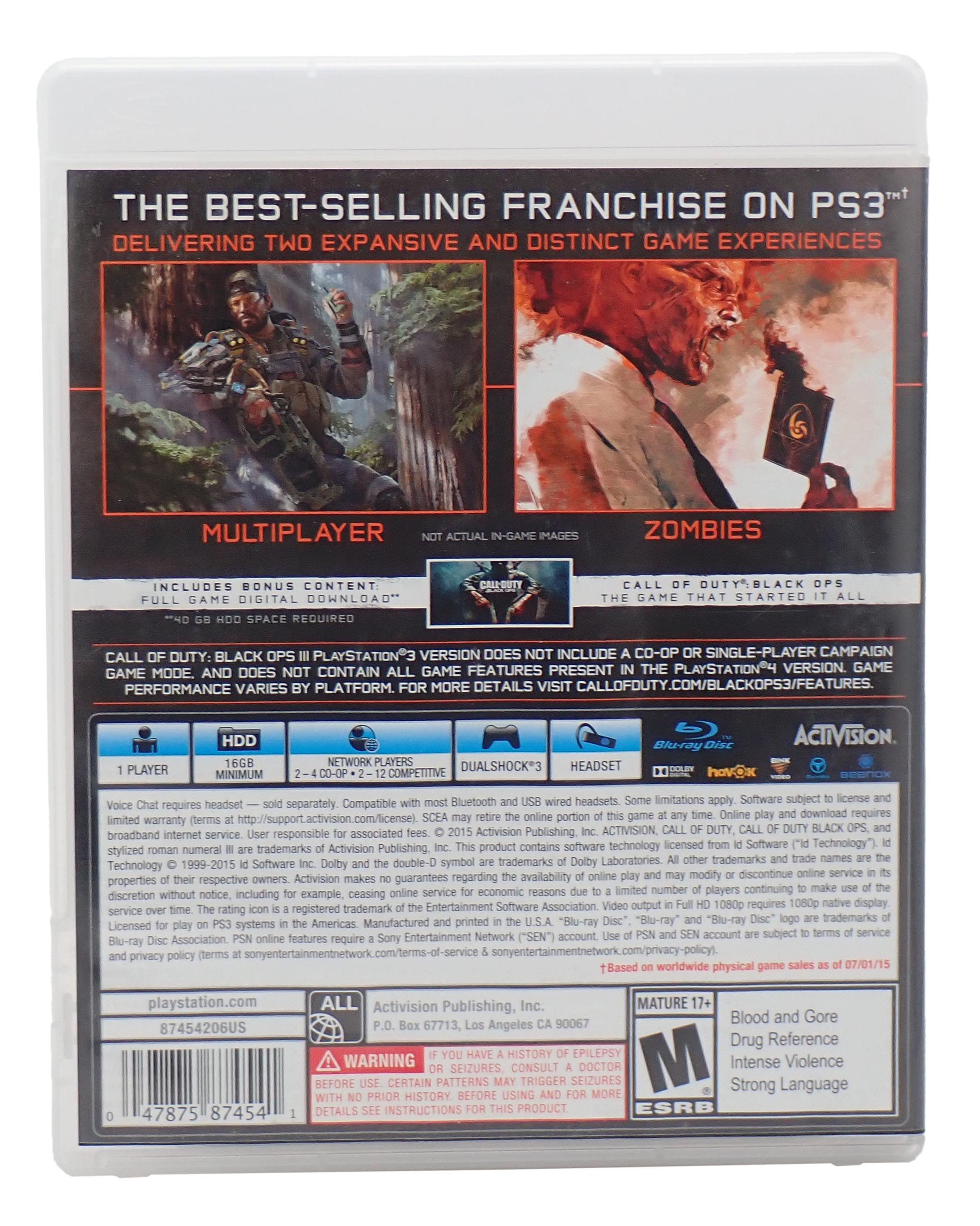 Call of Duty Black Ops III - PS3