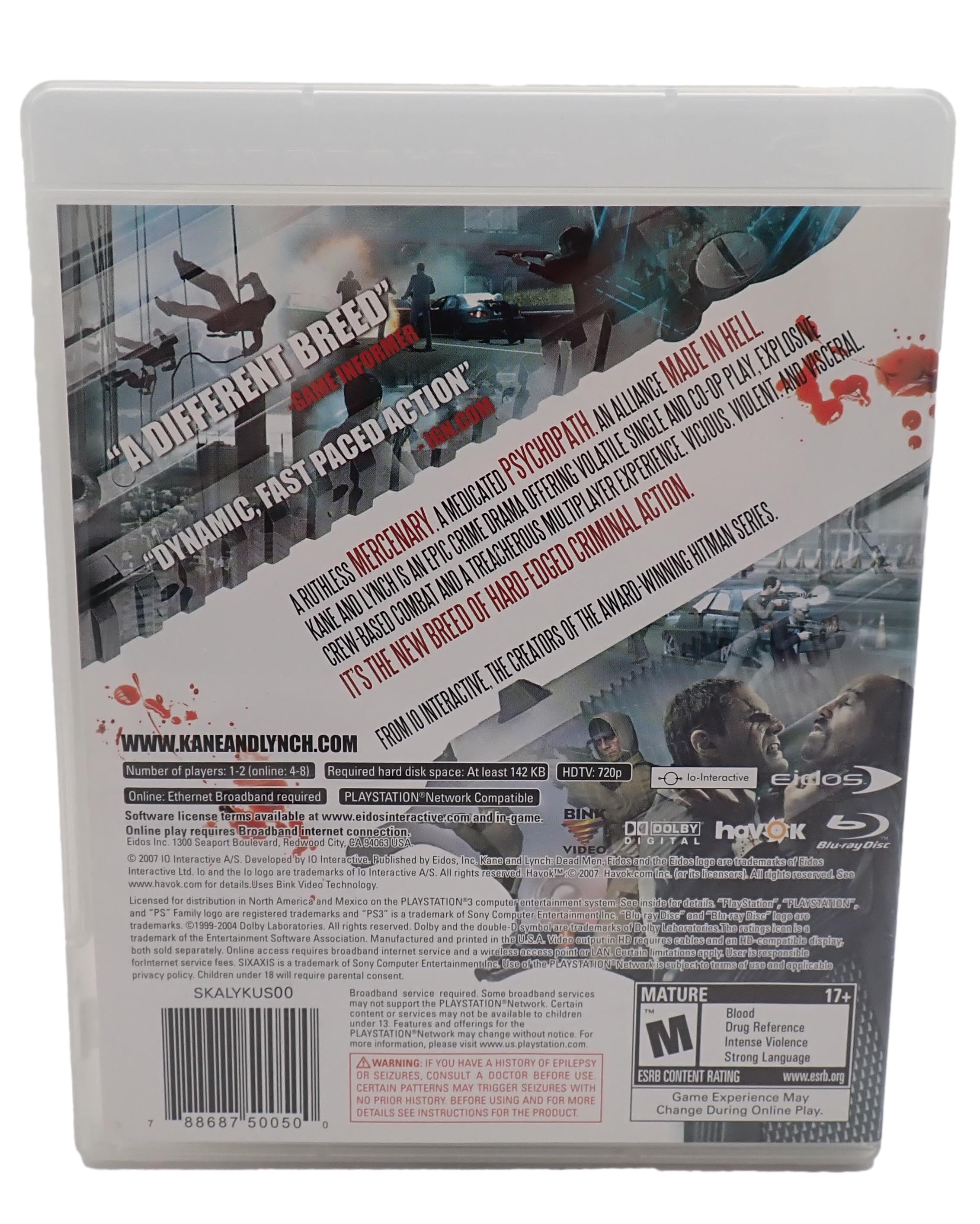 Kane & Lynch Dead Men - PS3