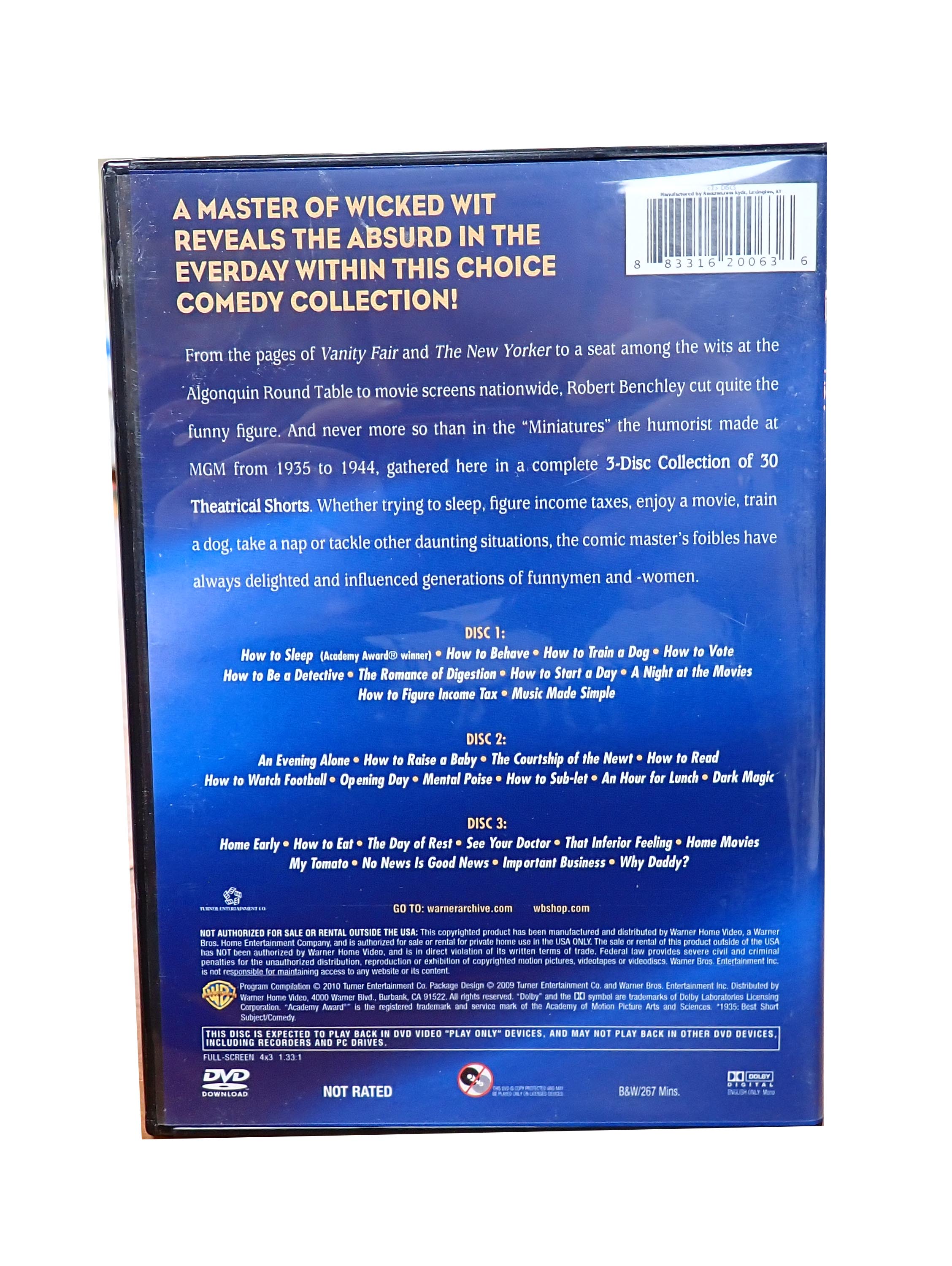 The Robert Benchley Miniatures Collection (3-Disc Set) - [DVD] (Pre-Owned)