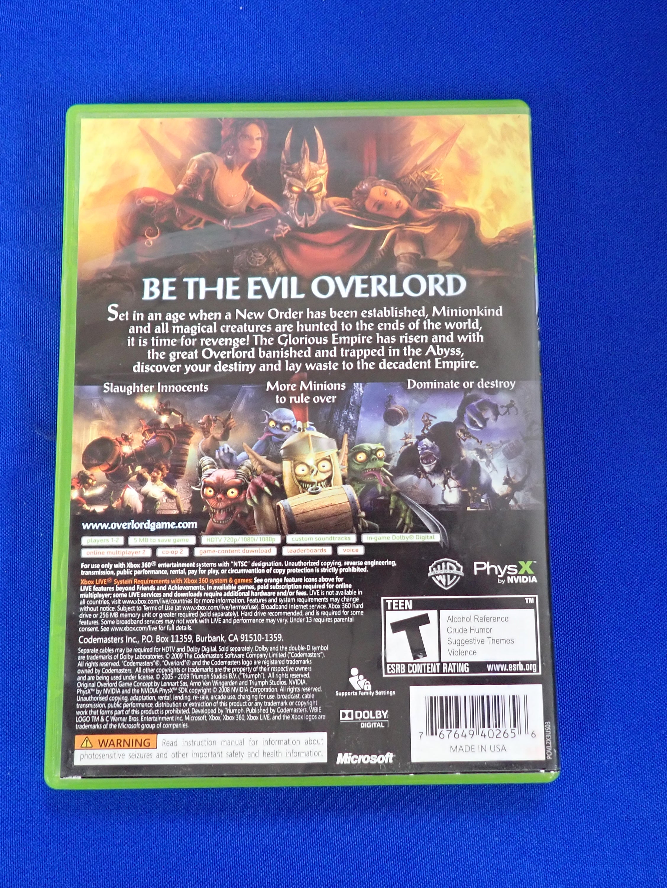 Overlord II - Xbox 360 – Infinity Flux