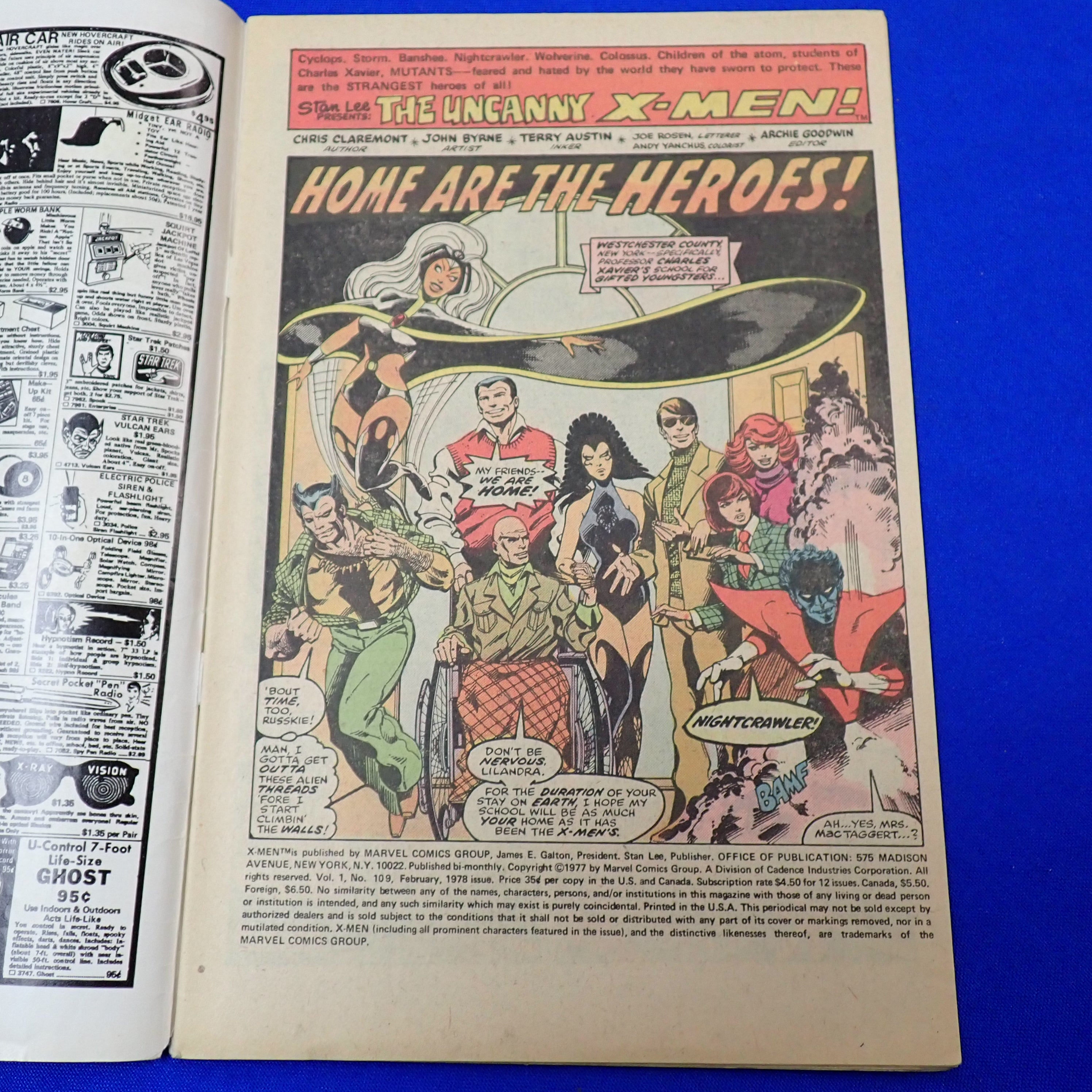 Uncanny X-Men #109 (1978) - VG/FN (5.0) - 1st Weapon Alpha