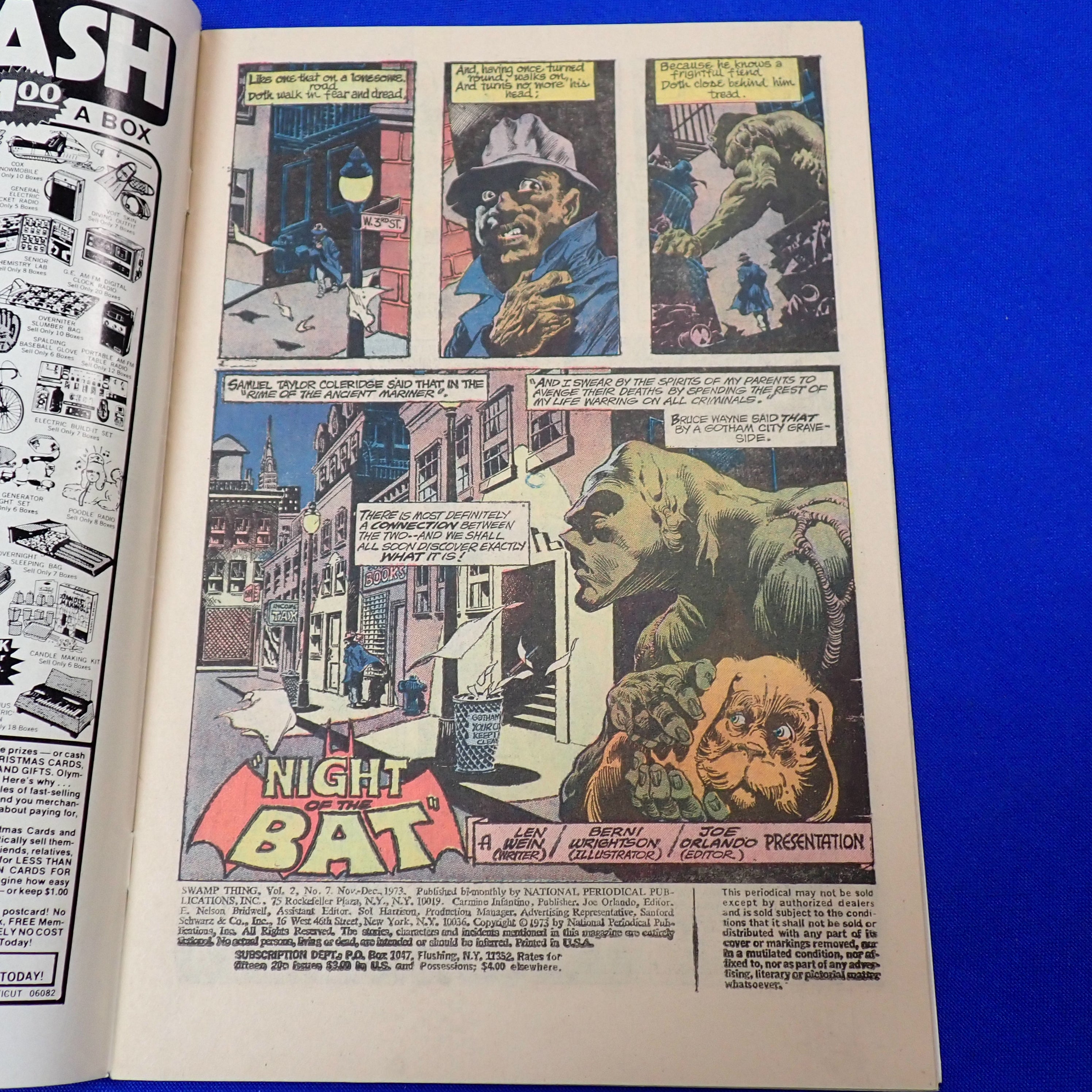 Swamp Thing #7 (1973) - FN (6.0) - Swamp Thing & Batman