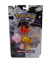Munna, Tepig, and Pikachu - Pokemon Figure Set