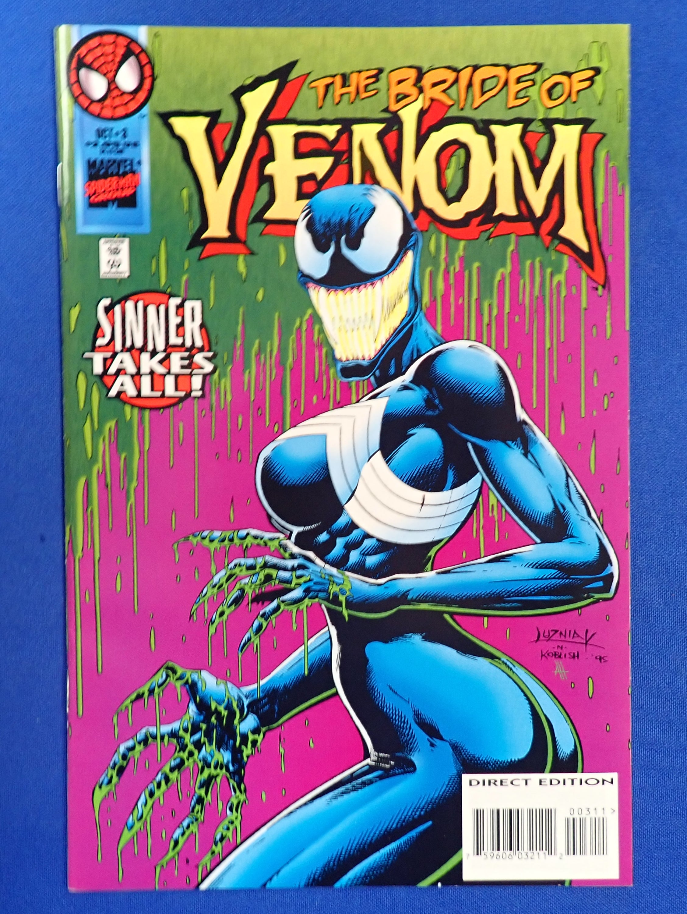 Venom: Sinner Takes All #3 (1995) - VF (8.0) - 1st She-Venom