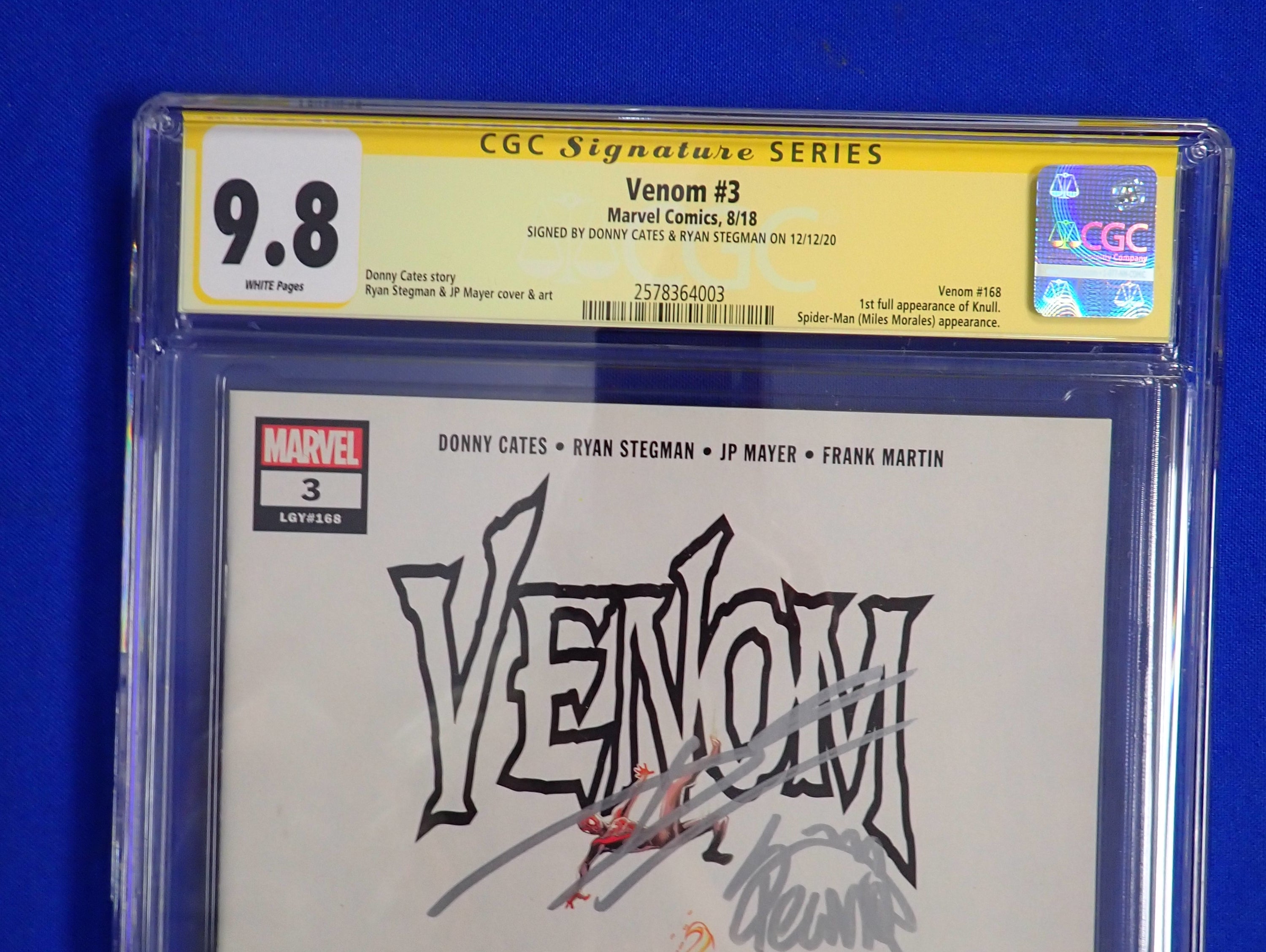 Venom #3 (2018) CGC 9.8 - 1st Knull SIGNED by Donny Cates & Ryan