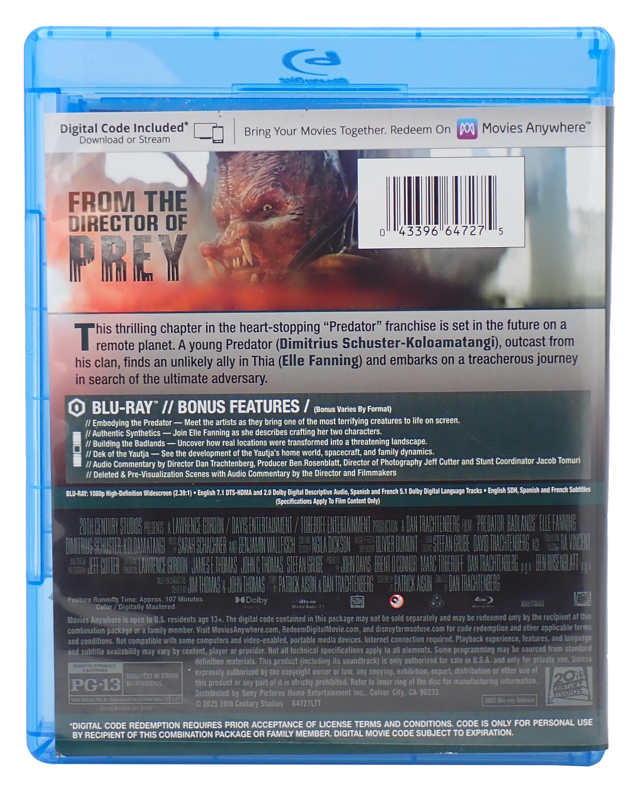 Predator Badlands - Blu-Ray