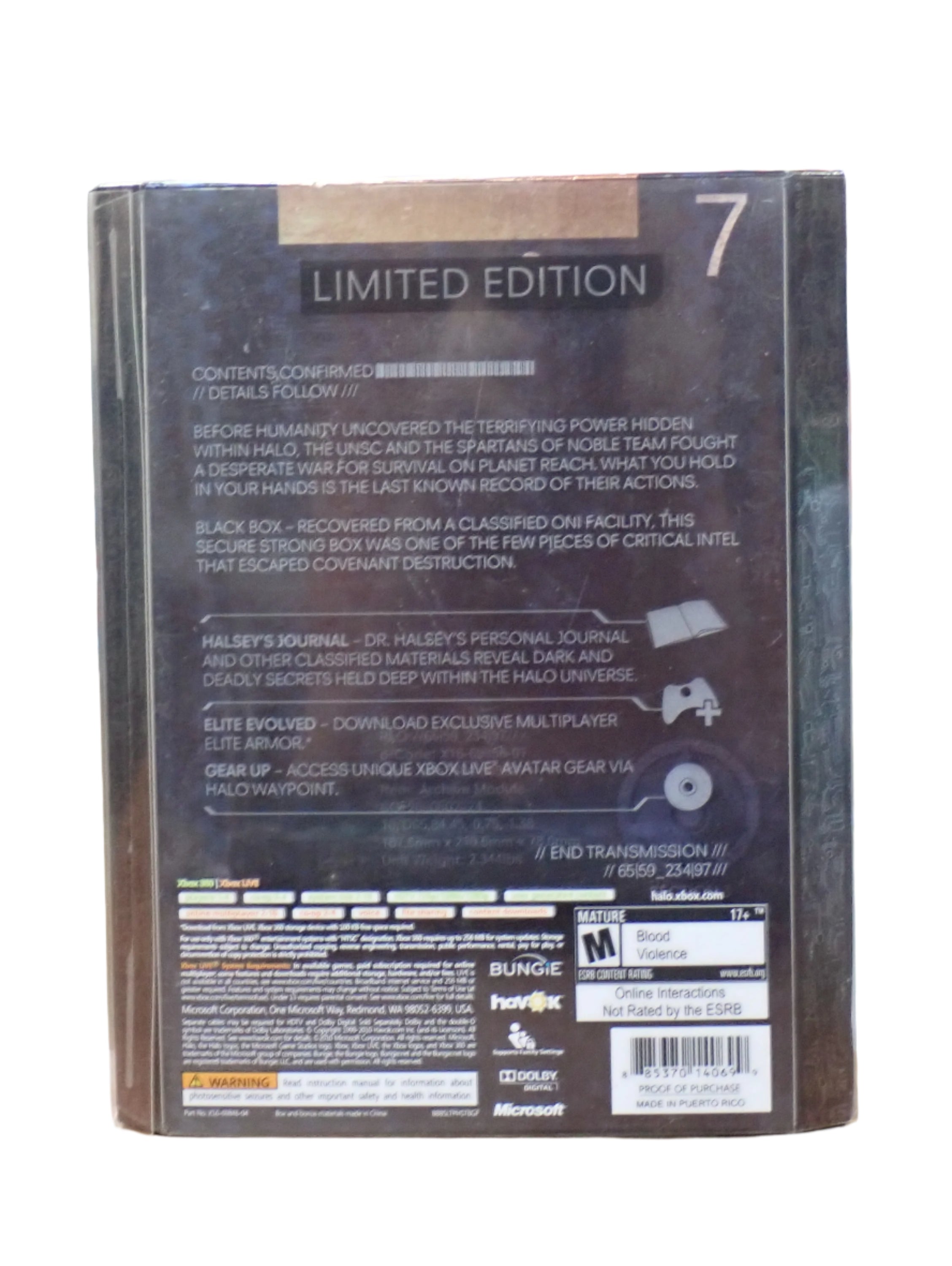 Halo Reach Limited Edition - Xbox 360