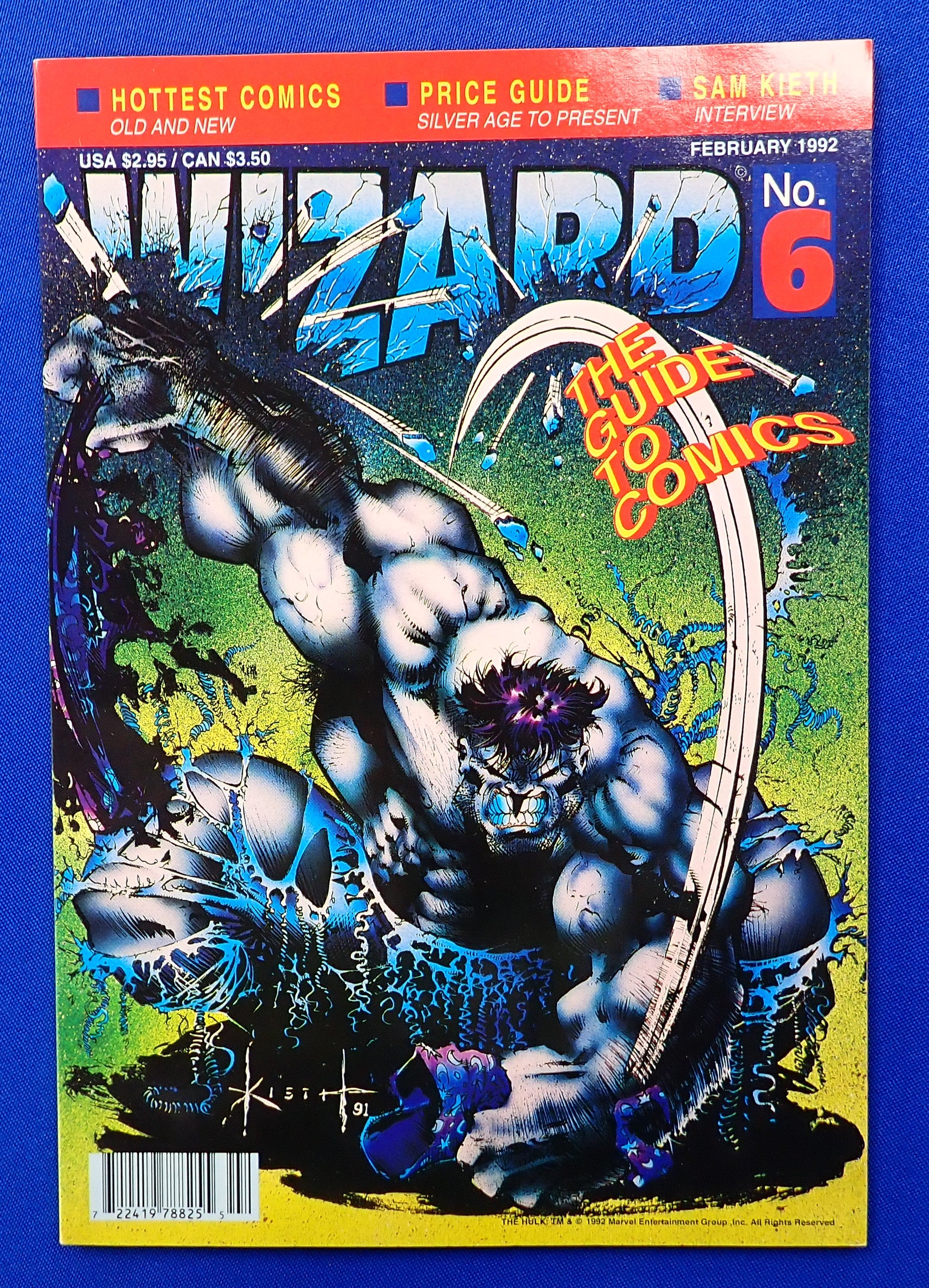 Wizard: Guide to Comics #6 (1992) - NM (9.4) - Rare Grey Hulk Variant