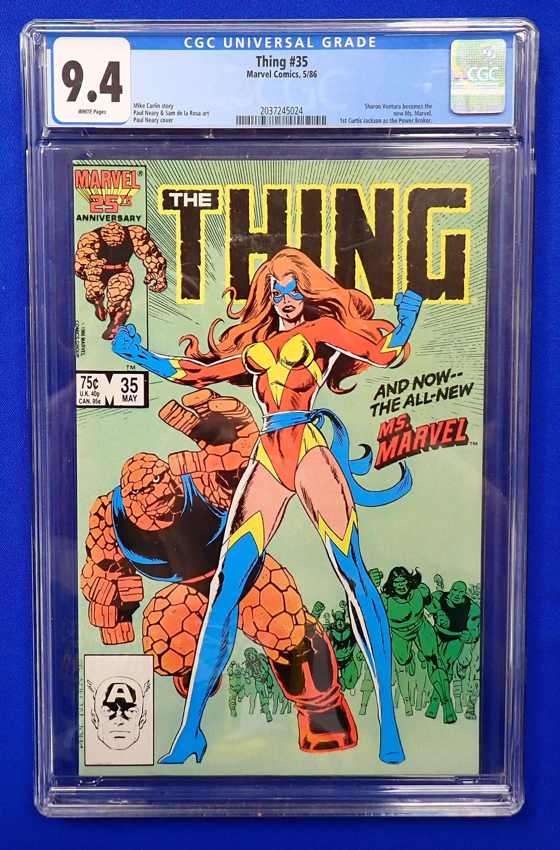 Thing #35 (1986) - CGC 9.4 - Sharon Ventura becomes Ms. Marvel