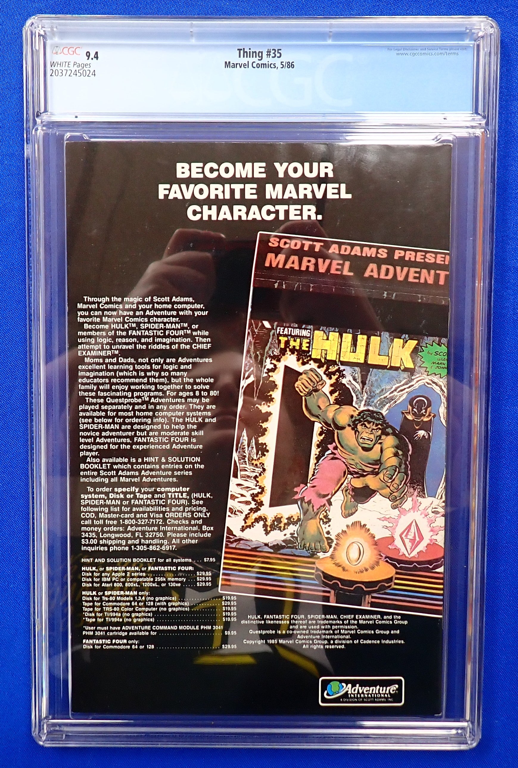 Thing #35 (1986) - CGC 9.4 - Sharon Ventura becomes Ms. Marvel