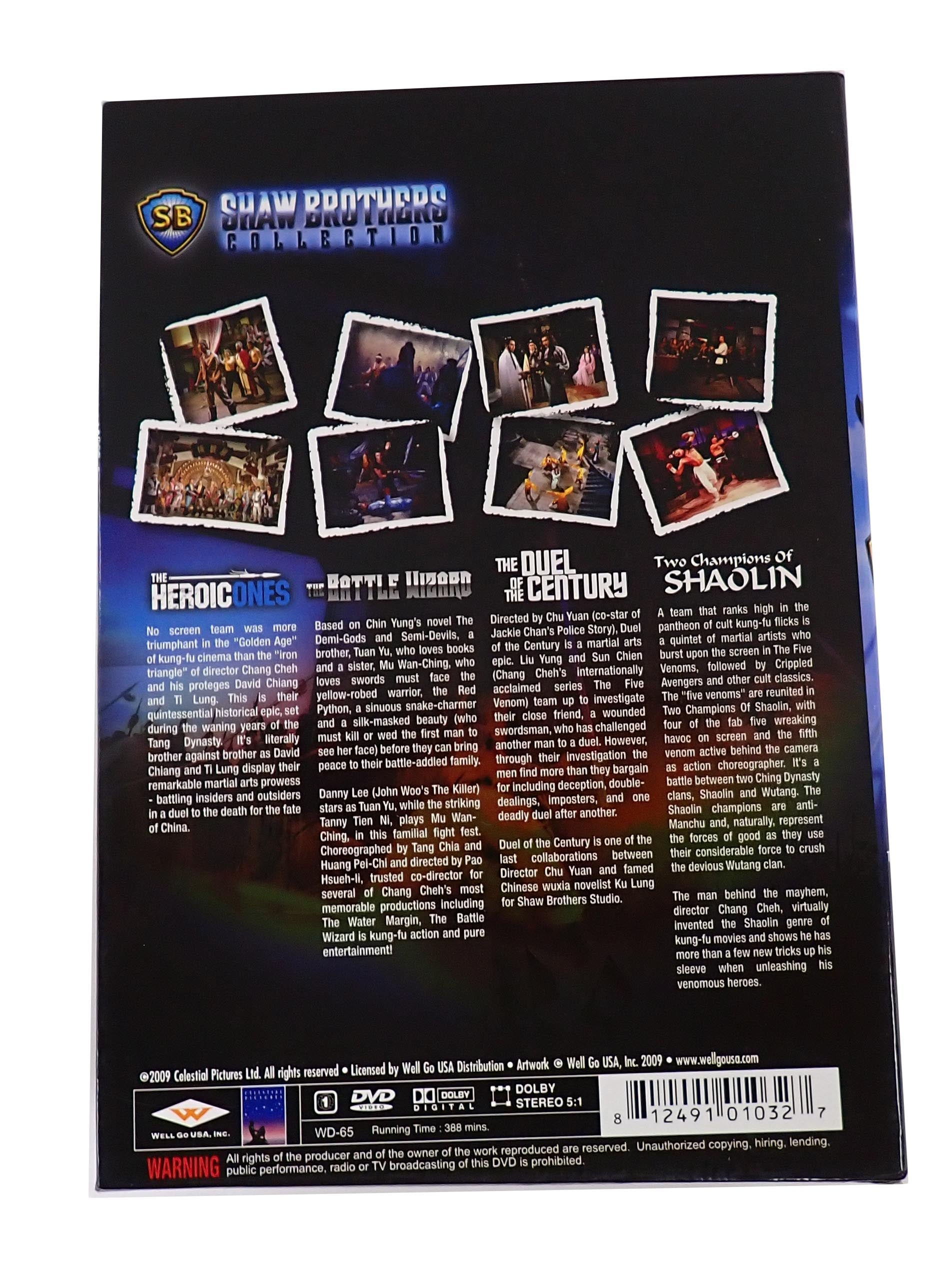 Shaw Brothers Collection 4 Disc Set - DVD