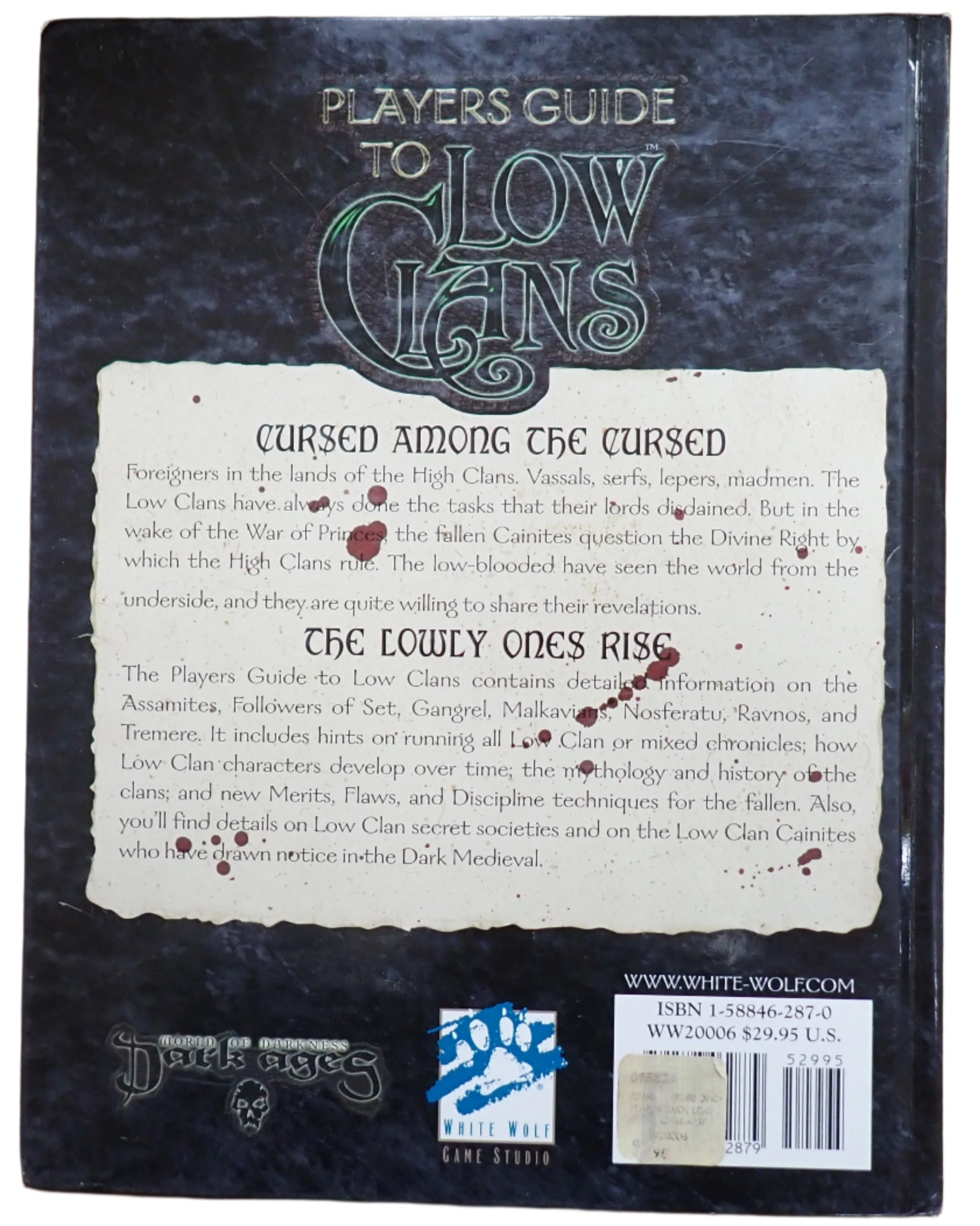 Players Guide to Low Clans - Vampire: The Dark Ages [USED]