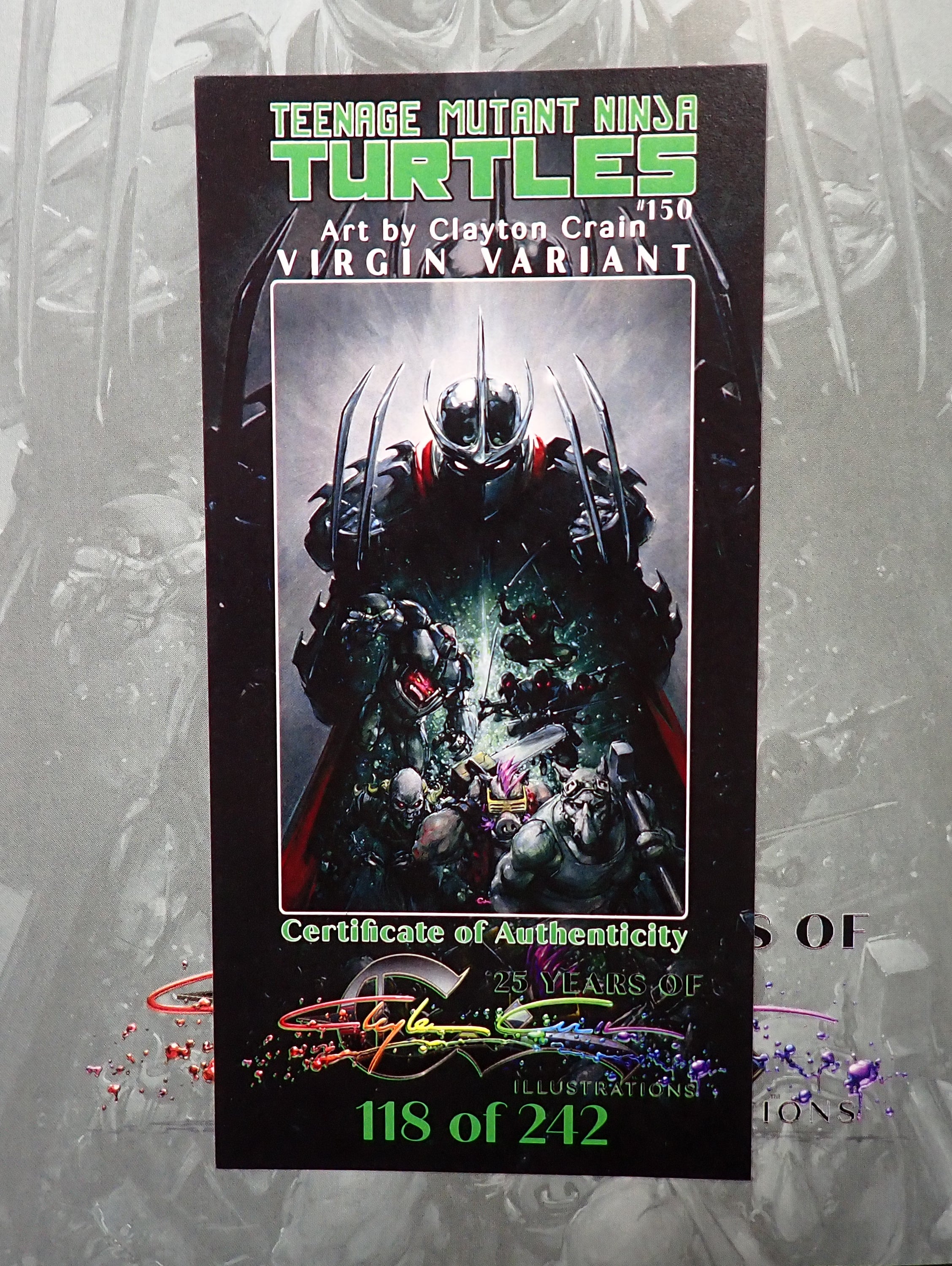 Teenage Mutant Ninja Turtles #150 (2024) - NM+ (9.8) - Clayton Crain "Virgin" Var. 118/242