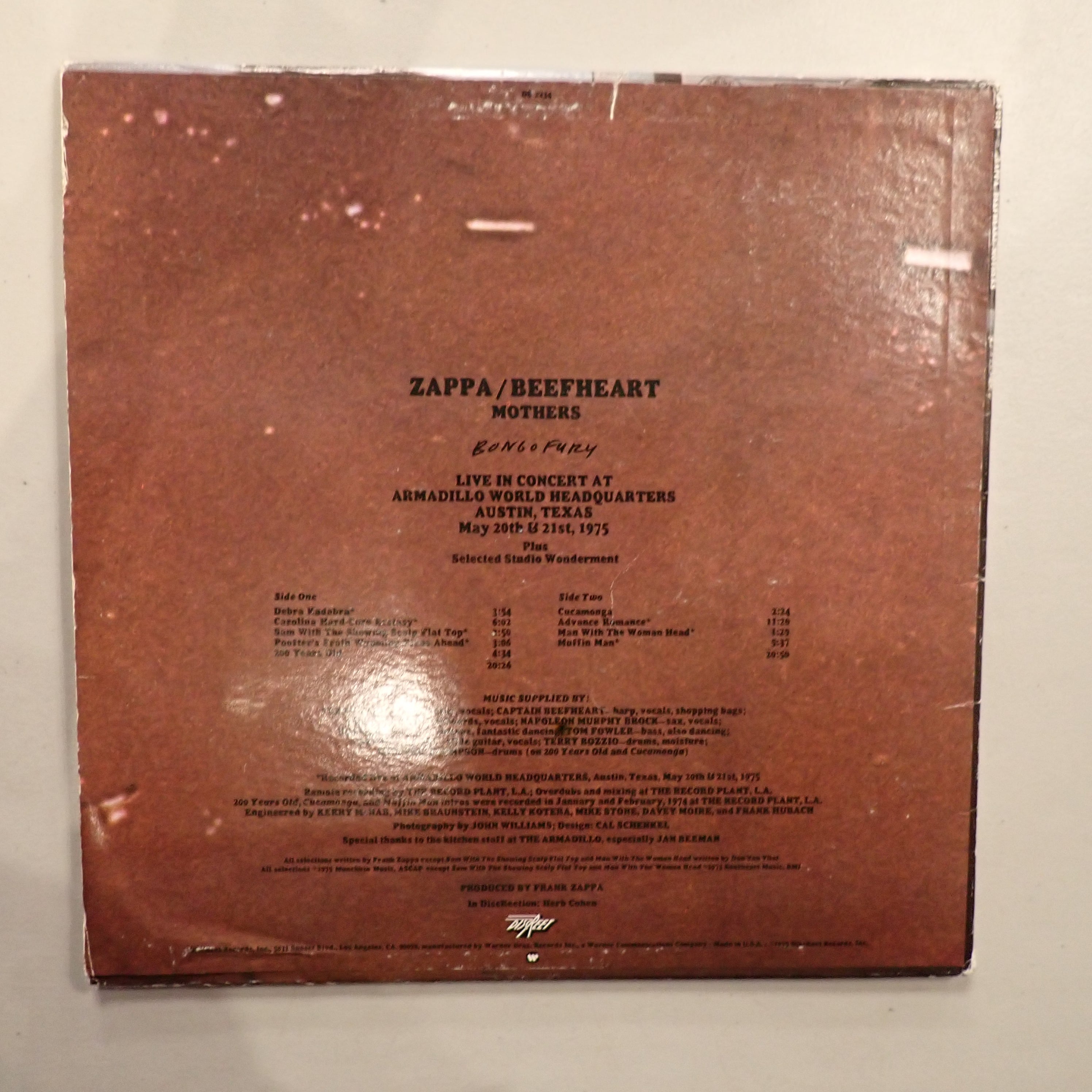 Zappa / Beefheart / Mothers – Bongo Fury