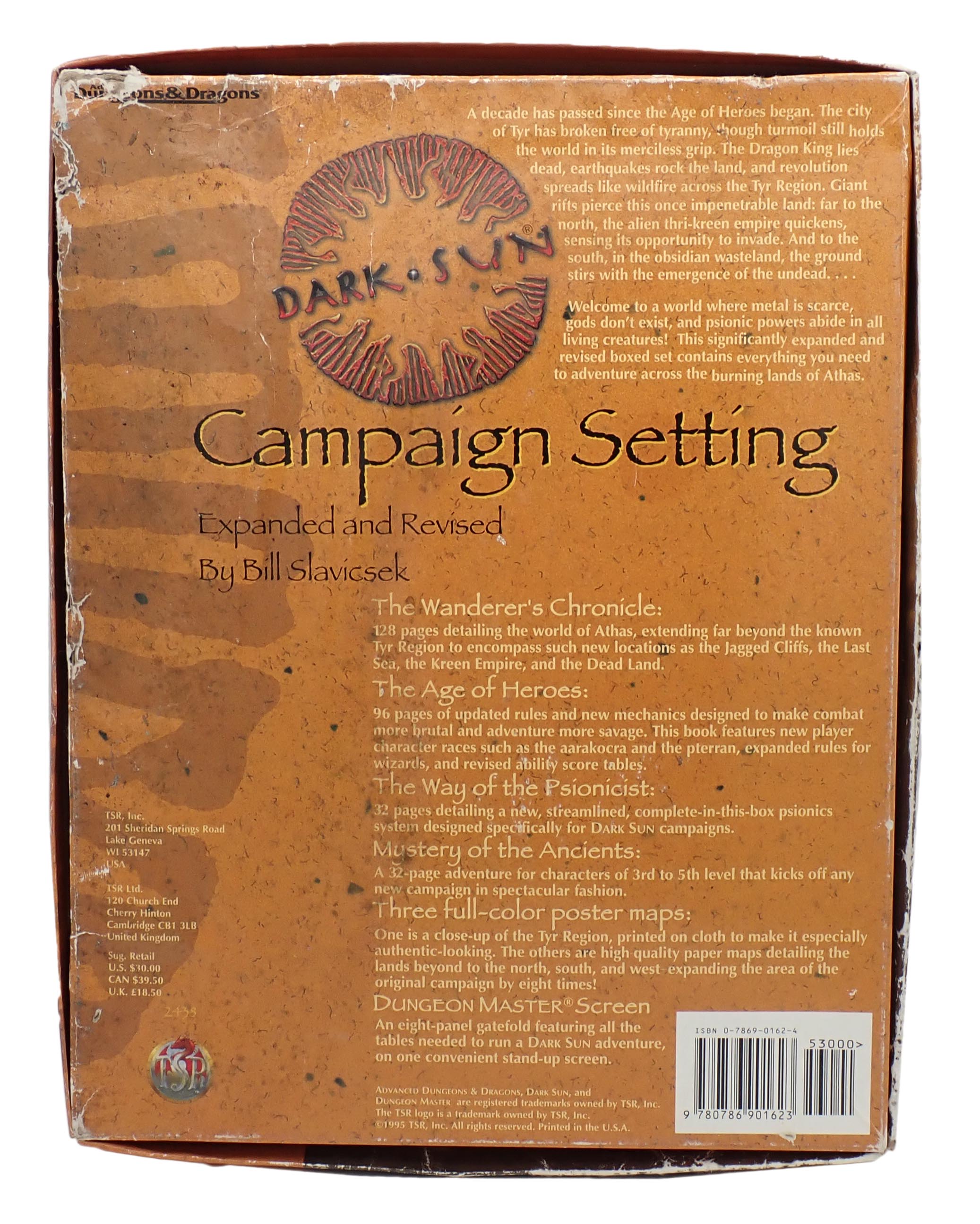 AD&D Dark Sun Campaign Setting Expanded and Revised [Pre-Owned RPG]
