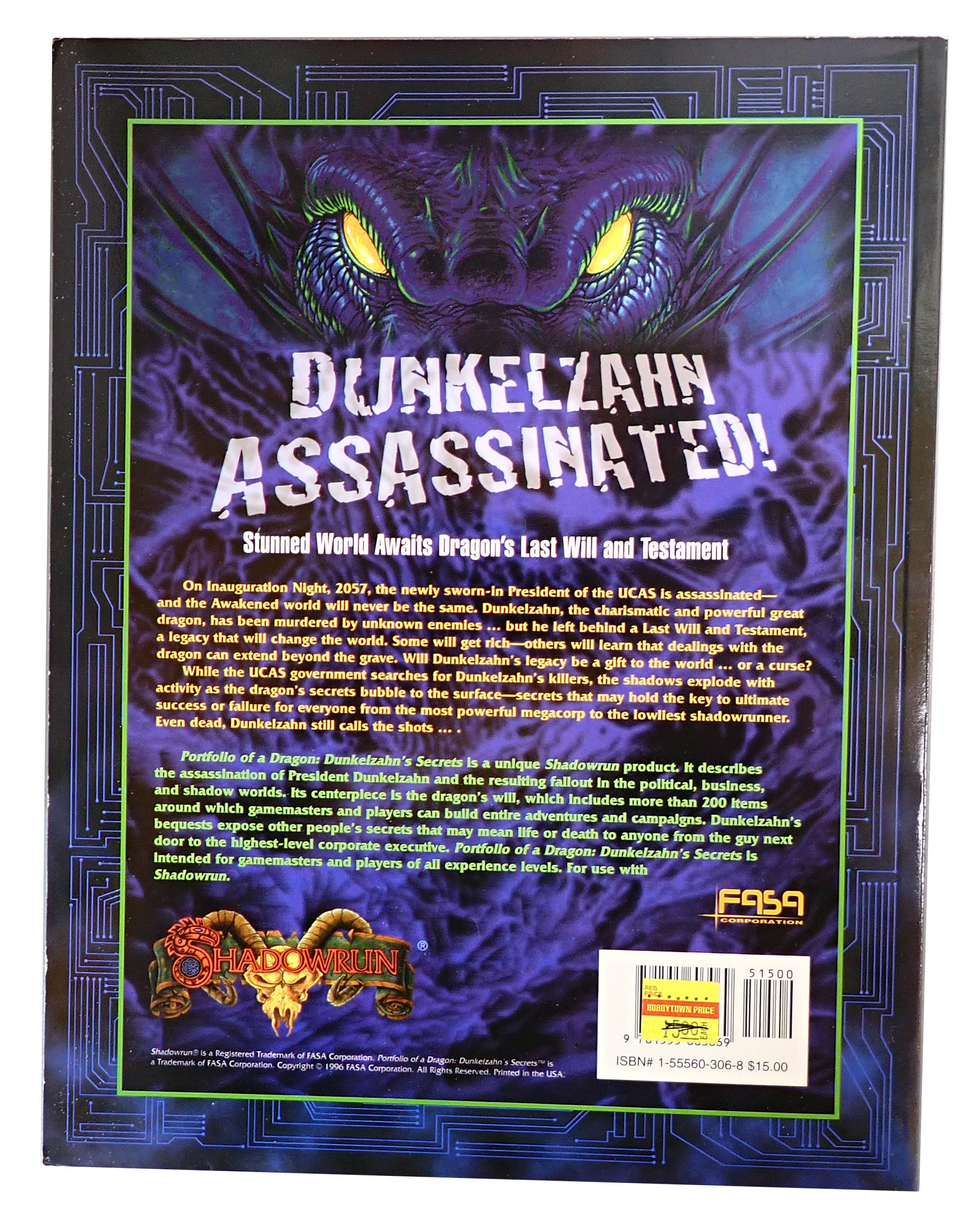 Portfolio of a Dragon: Dunkelzanhn's Secrets - Shadowrun (1996) [Pre-Owned]