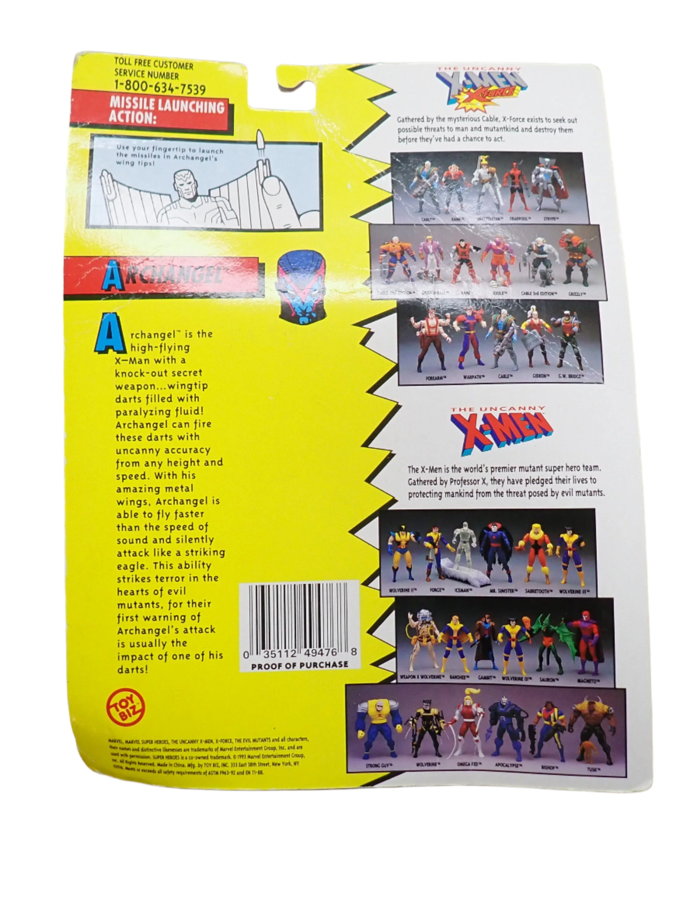 The Uncanny X-Men Toy Biz Archangel Figure