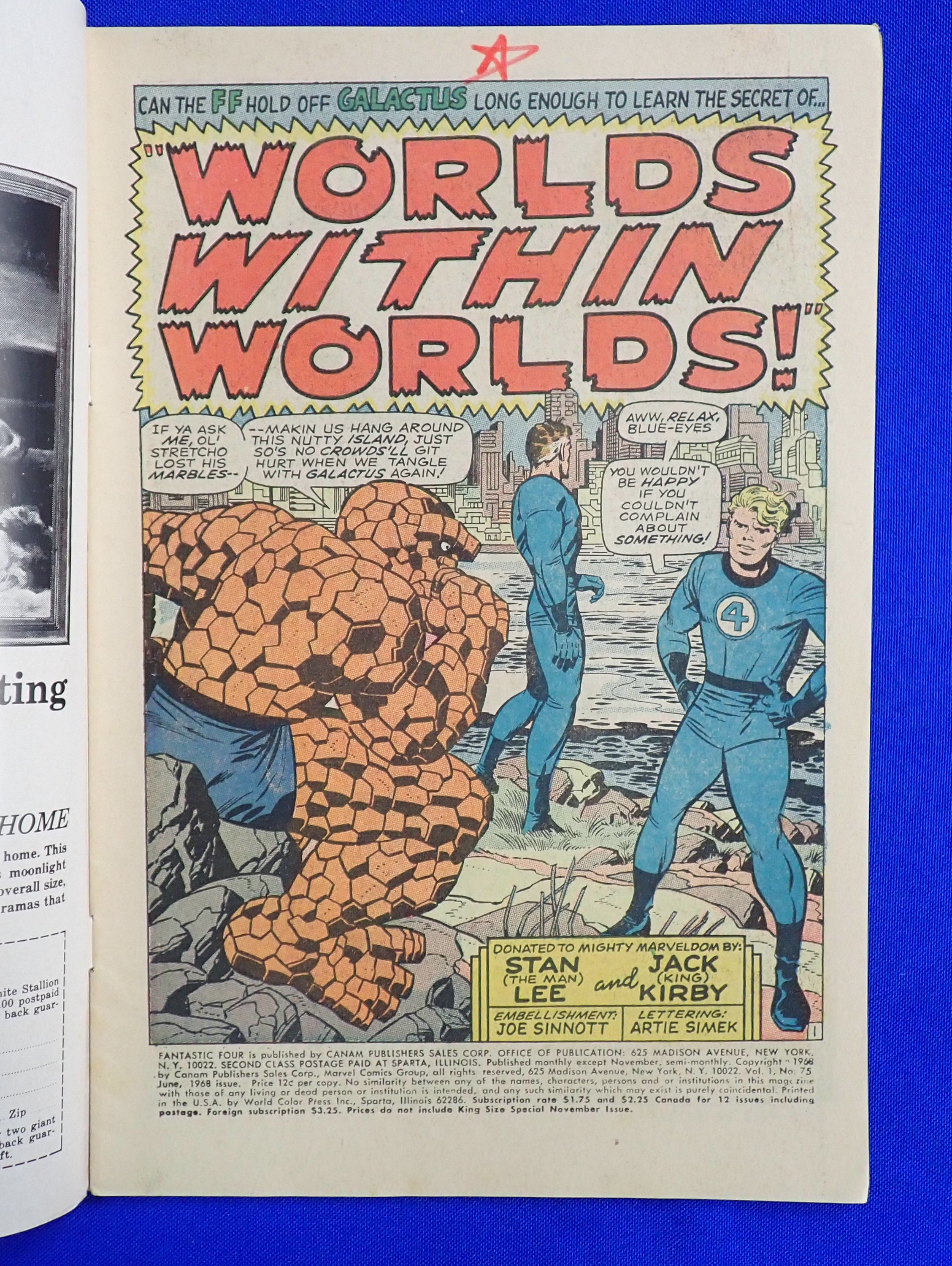 Fantastic Four #75 (1968) -  FN/VF