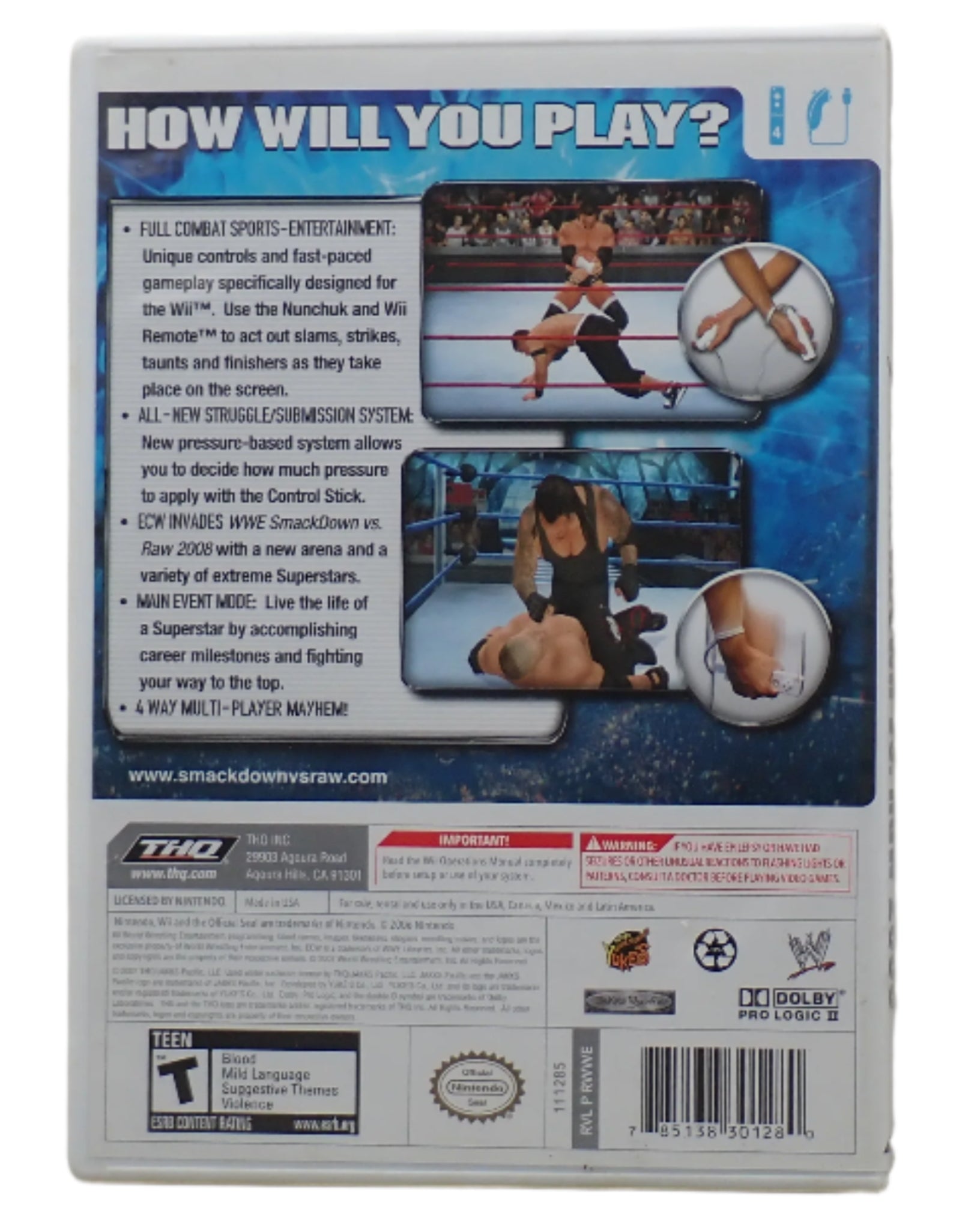 WWE SmackDown vs. Raw 2008 - Wii