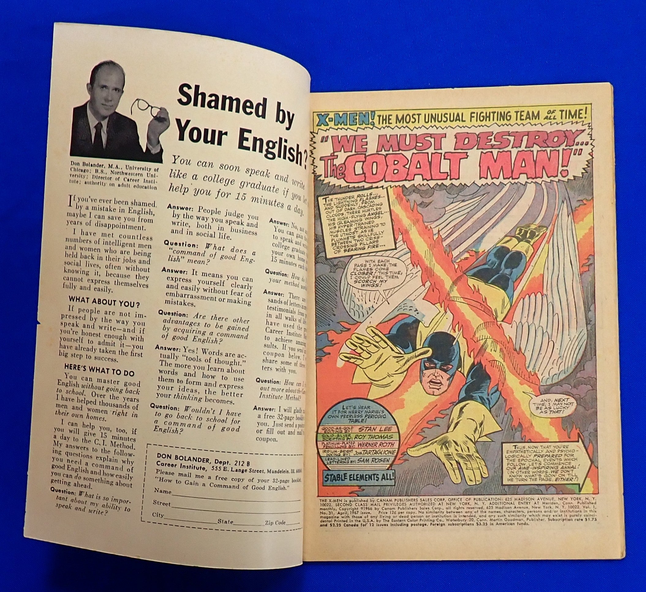 X-Men #31 (1967) - GD+/VG (2.5-3.0) - 1st Cobalt Man App.