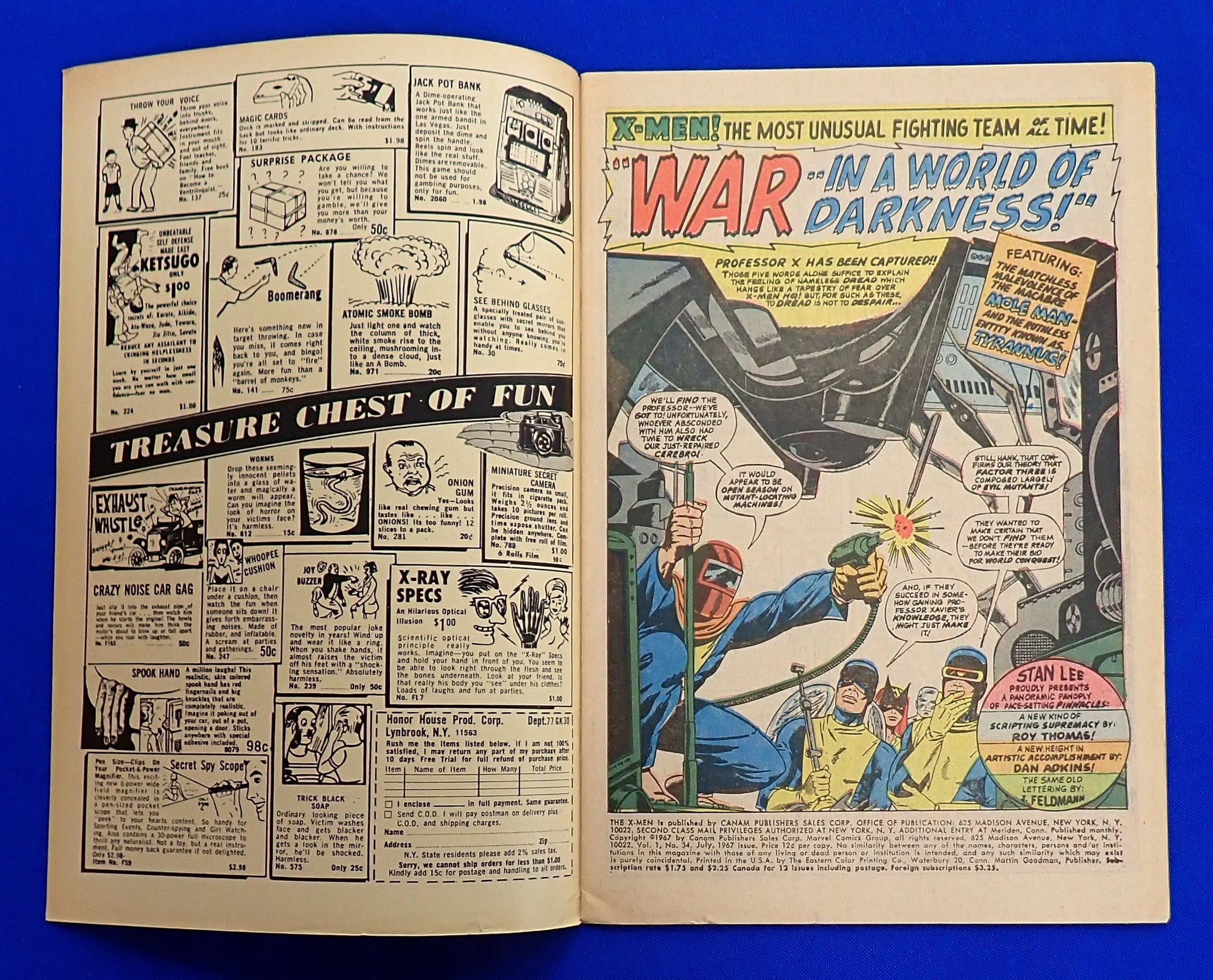 X-Men #34 (1967) - VG+/FN (4.5-5.0) - Silver Age Issue