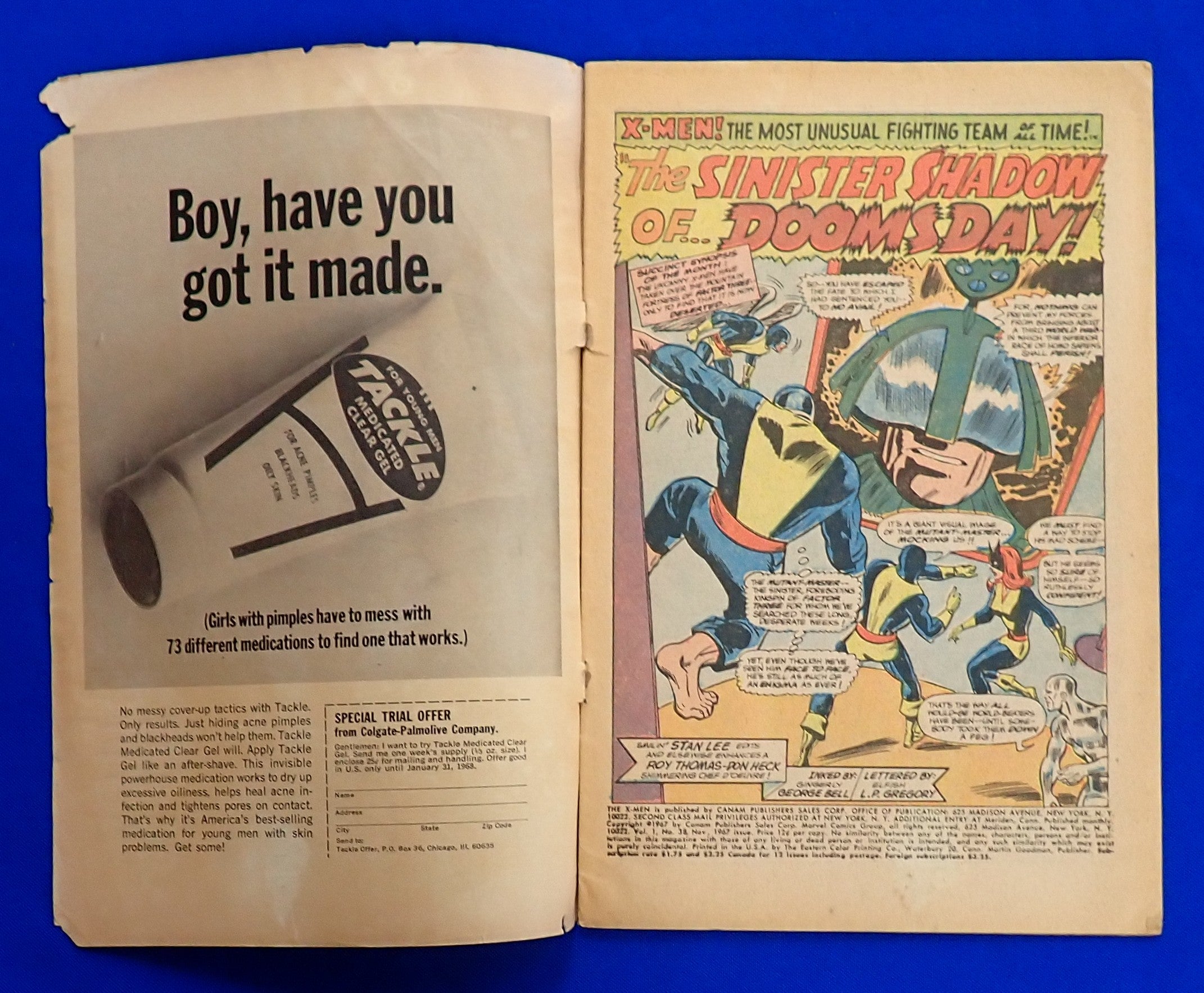 X-Men #38 (1967) - FR/GD (1.0-1.5) - Origin Back-Up Stories