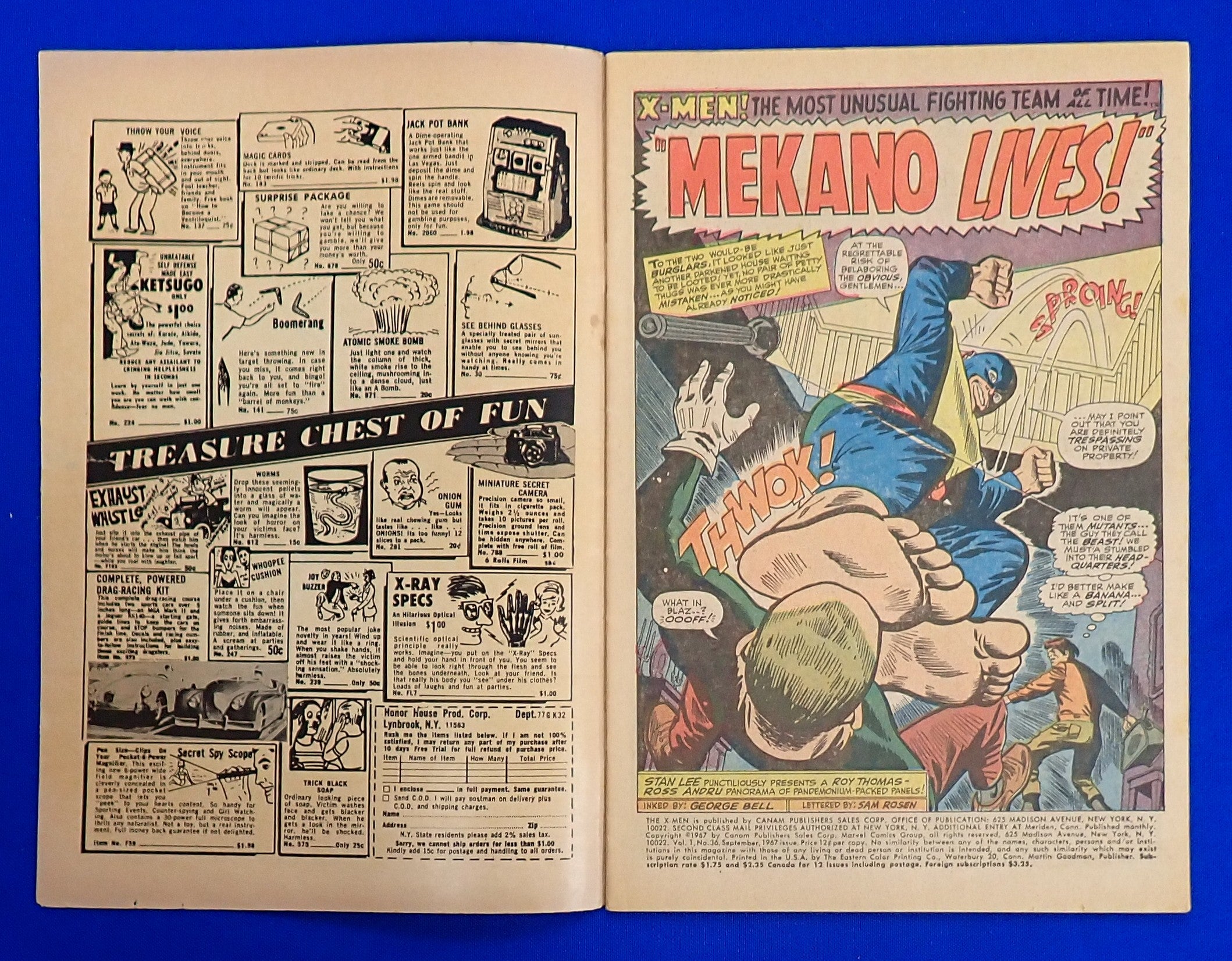 X-Men #36 (1967) - GD/VG (3.0) - 1st App. Mekano