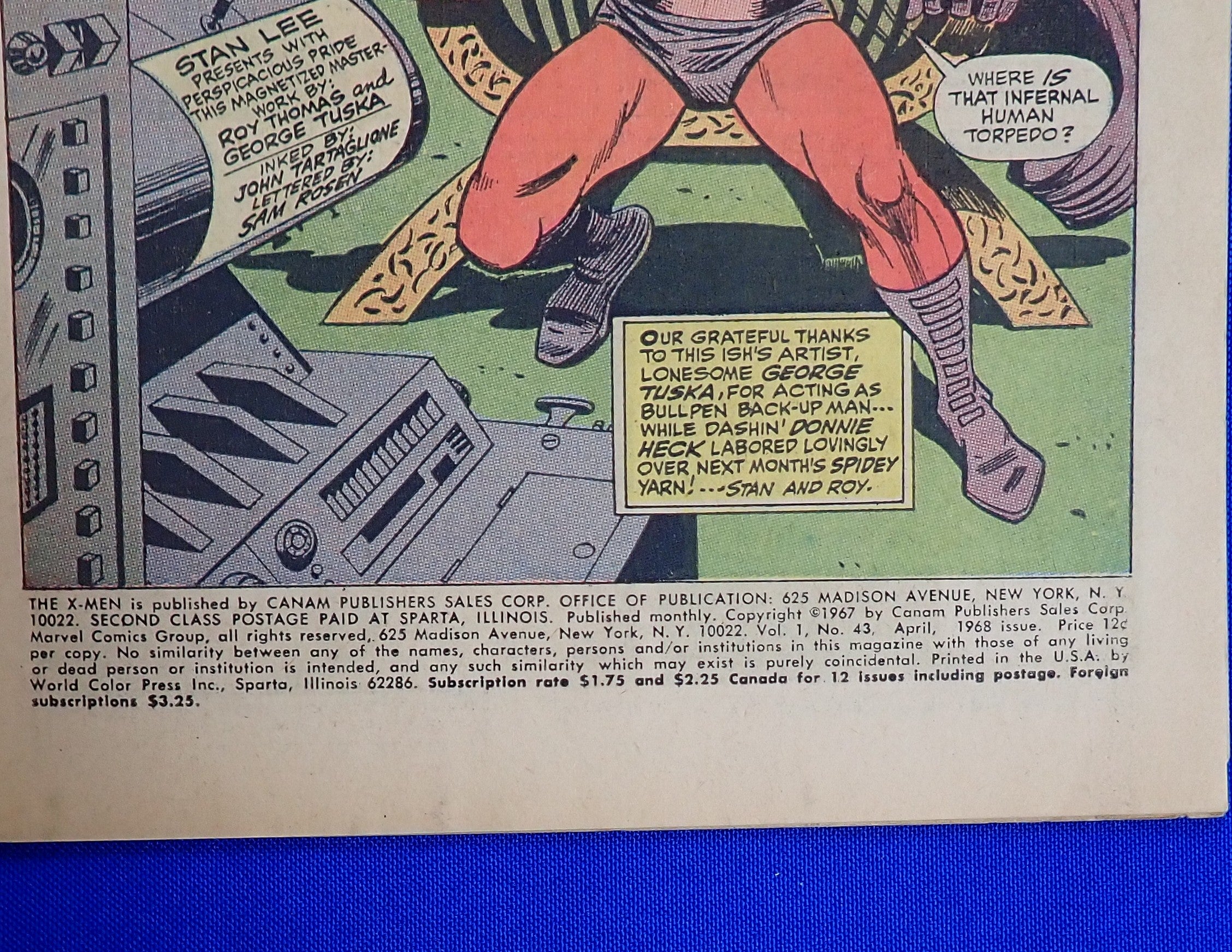 X-Men #43 (1968) - VG (4.0) - Silver Age Issue