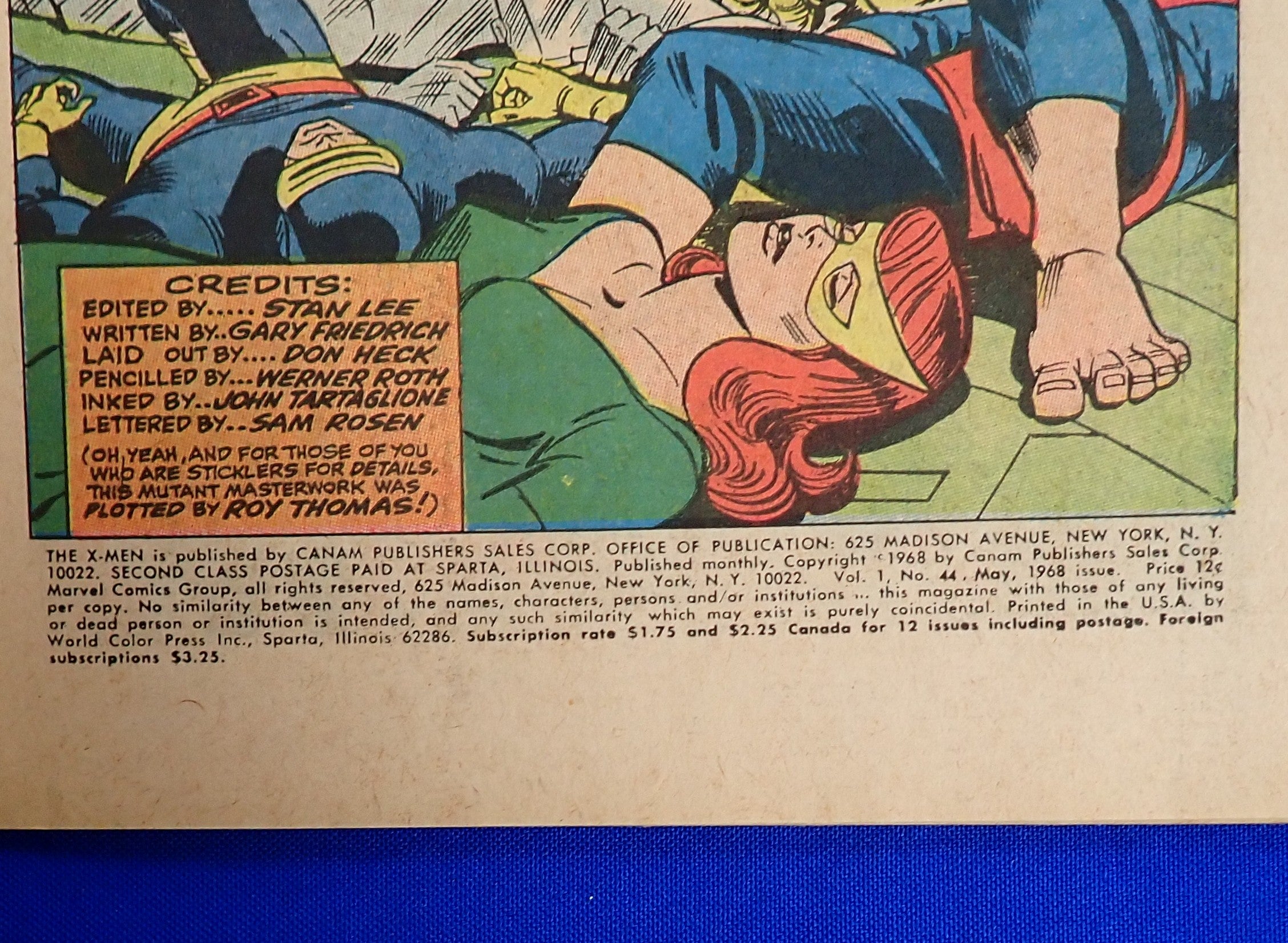 X-Men #44 (1968) - FN/FN+ (6.0-6.5) - 1st Silver Age App. Red Raven