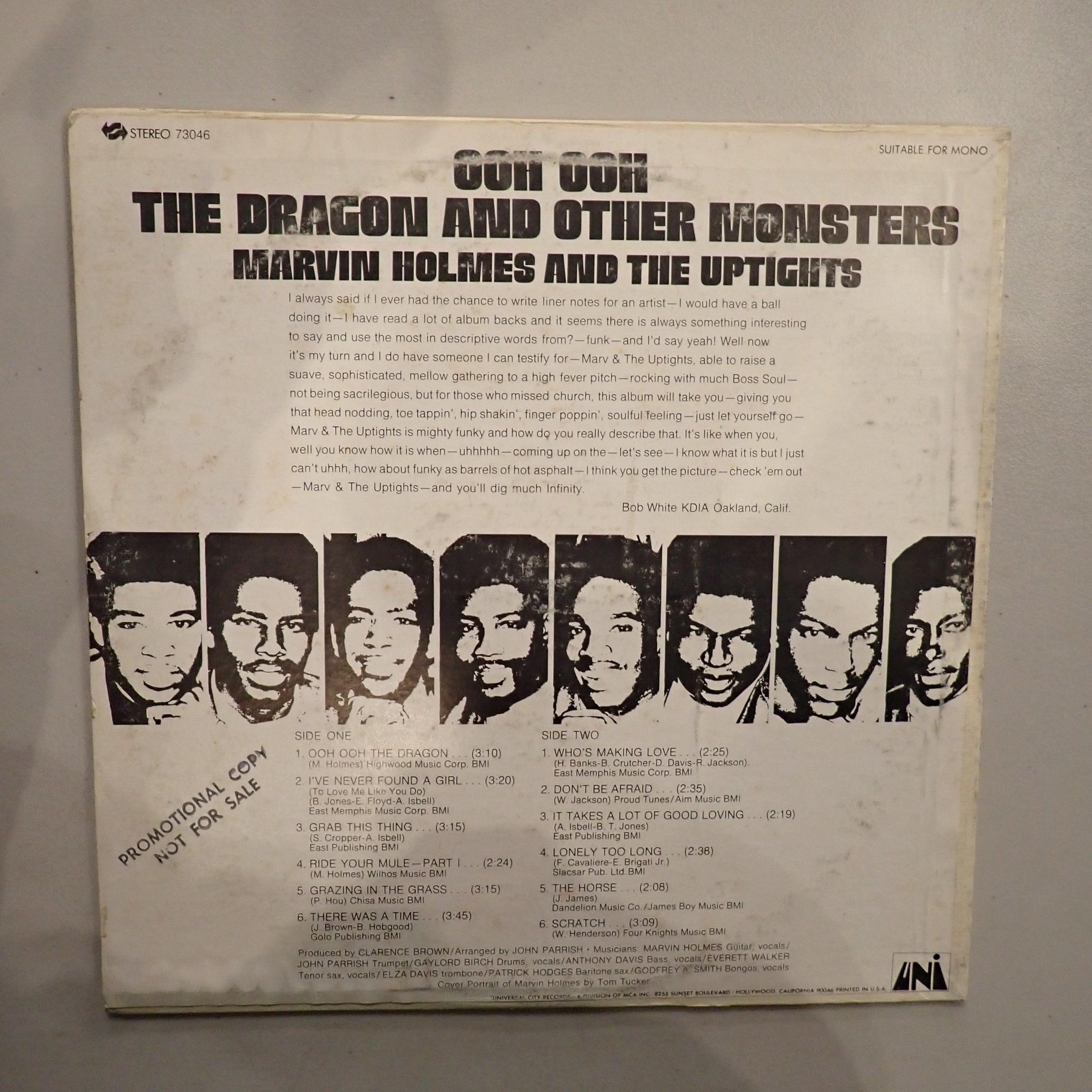 Marvin Holmes And The Uptights – Ooh Ooh The Dragon And Other Monsters