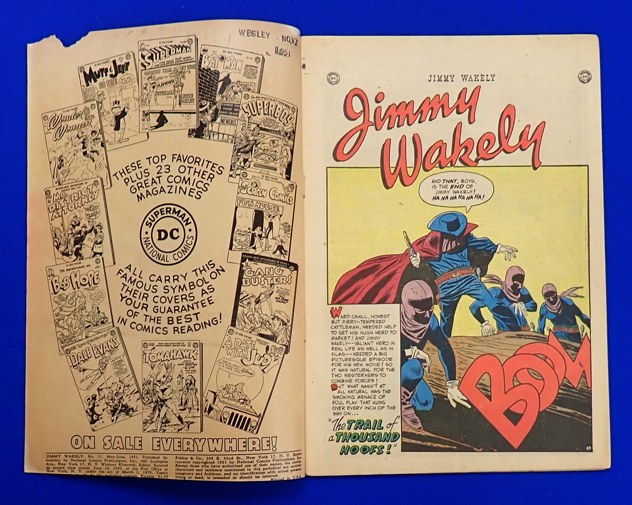 Jimmy Wakely #11 (1951) - VG- (3.5) - Alex Toth Art