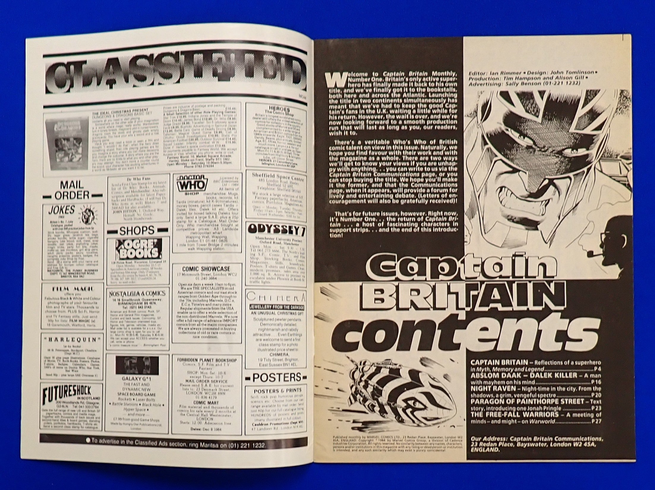Captain Britain #1 (1985) - VF- (7.5) - Marvel Magazine