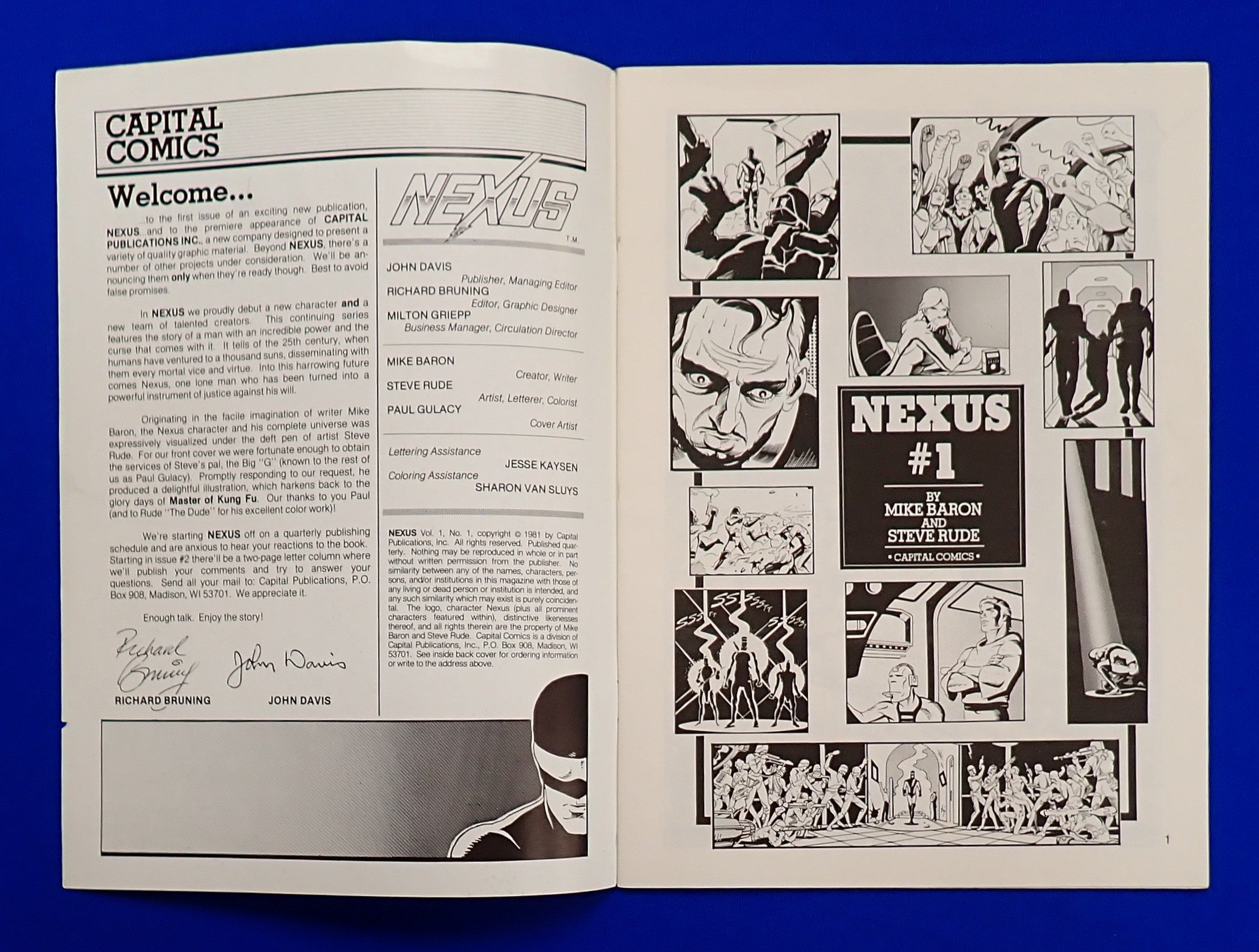 Nexus #1 (1981) - VF+ (8.5) - Mike Baron + Steve Rude
