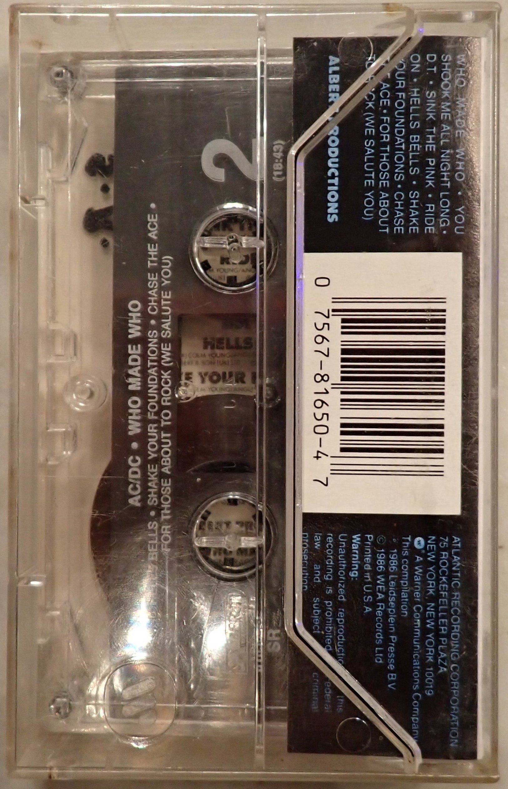 AC/DC - Who Made Who - Cassette Tape