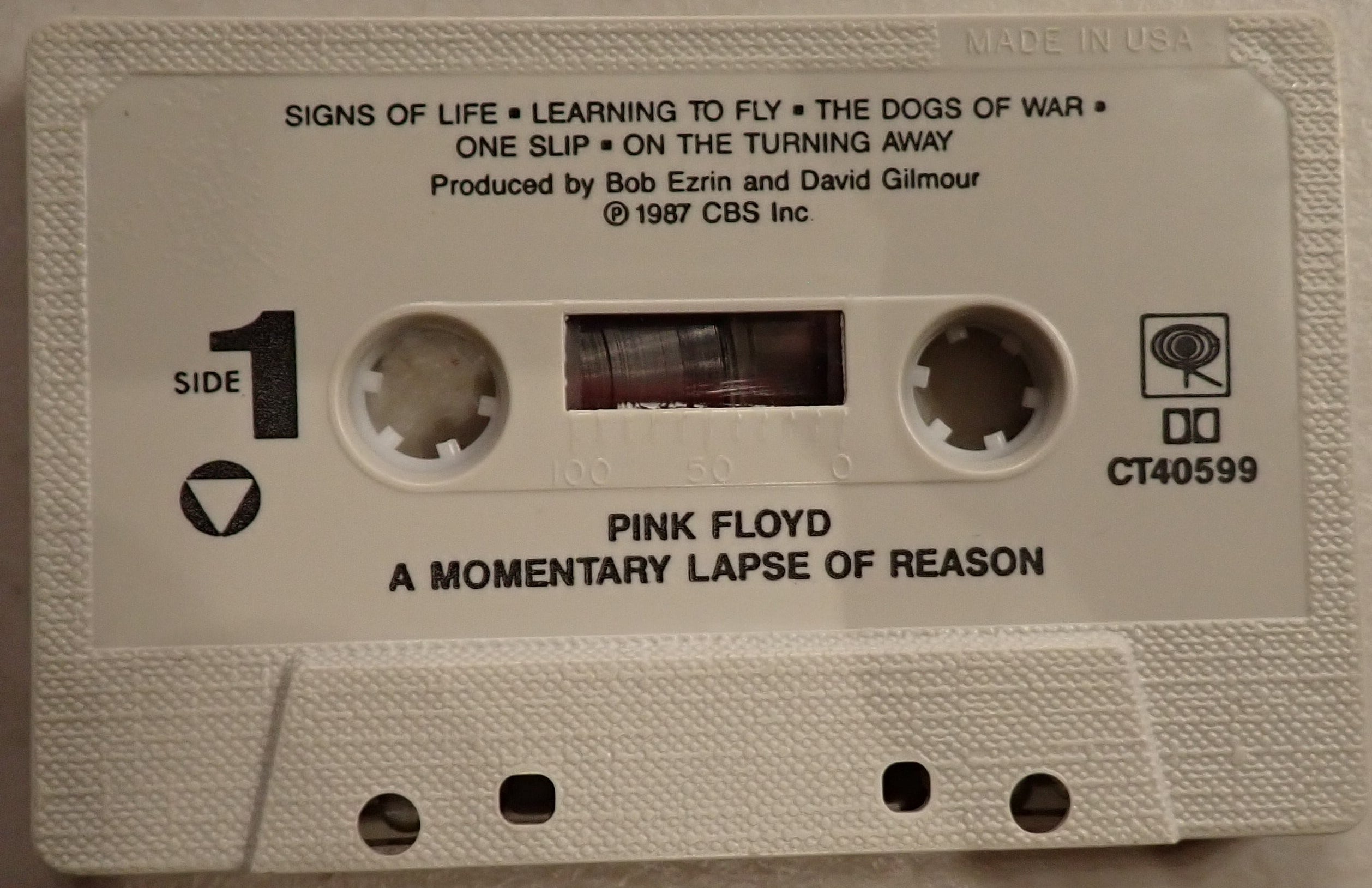 Pink Floyd - A Momentary Lapse Of Reason - Cassette Tape