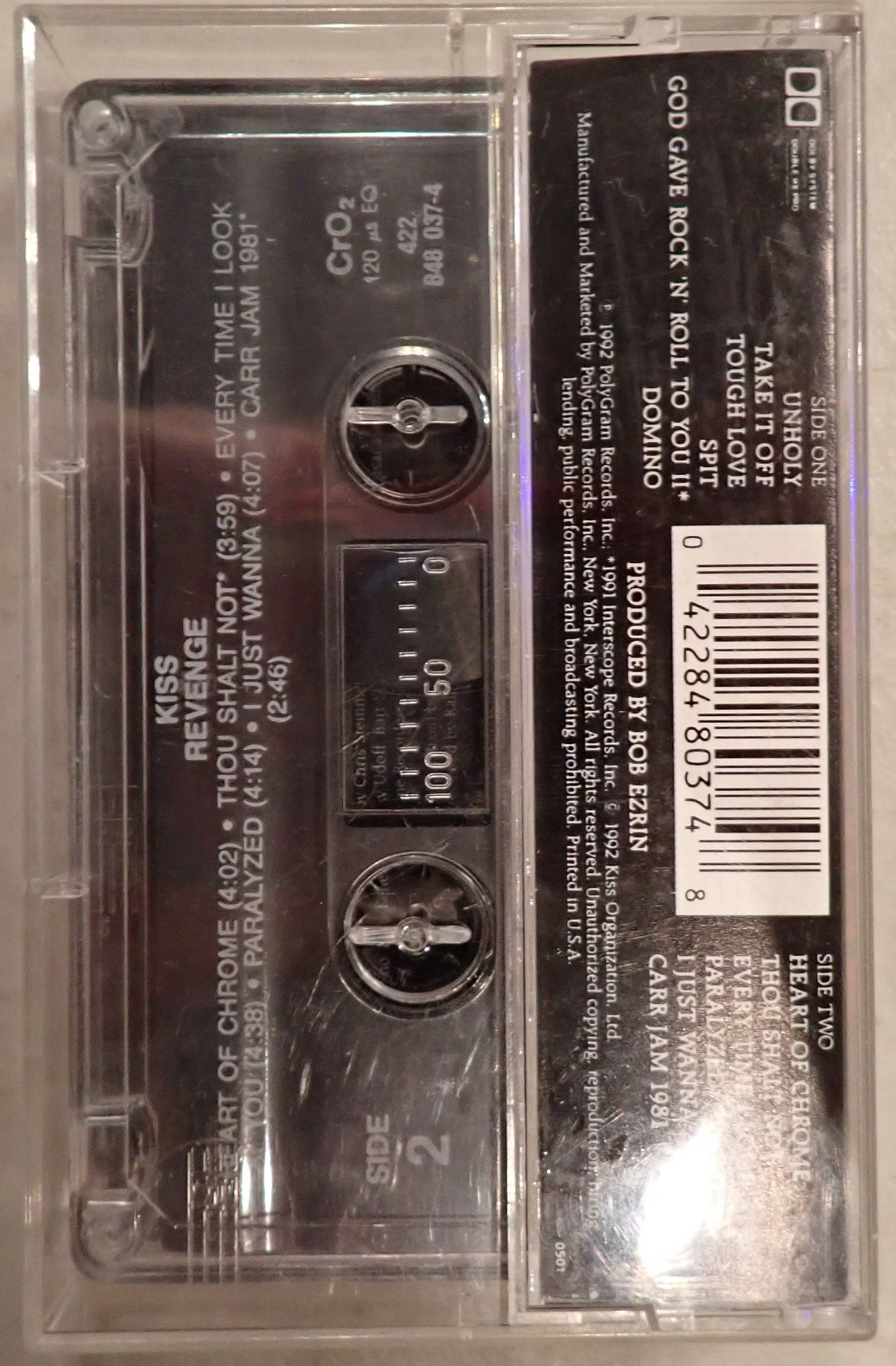 Kiss - Revenge - Cassete Tape