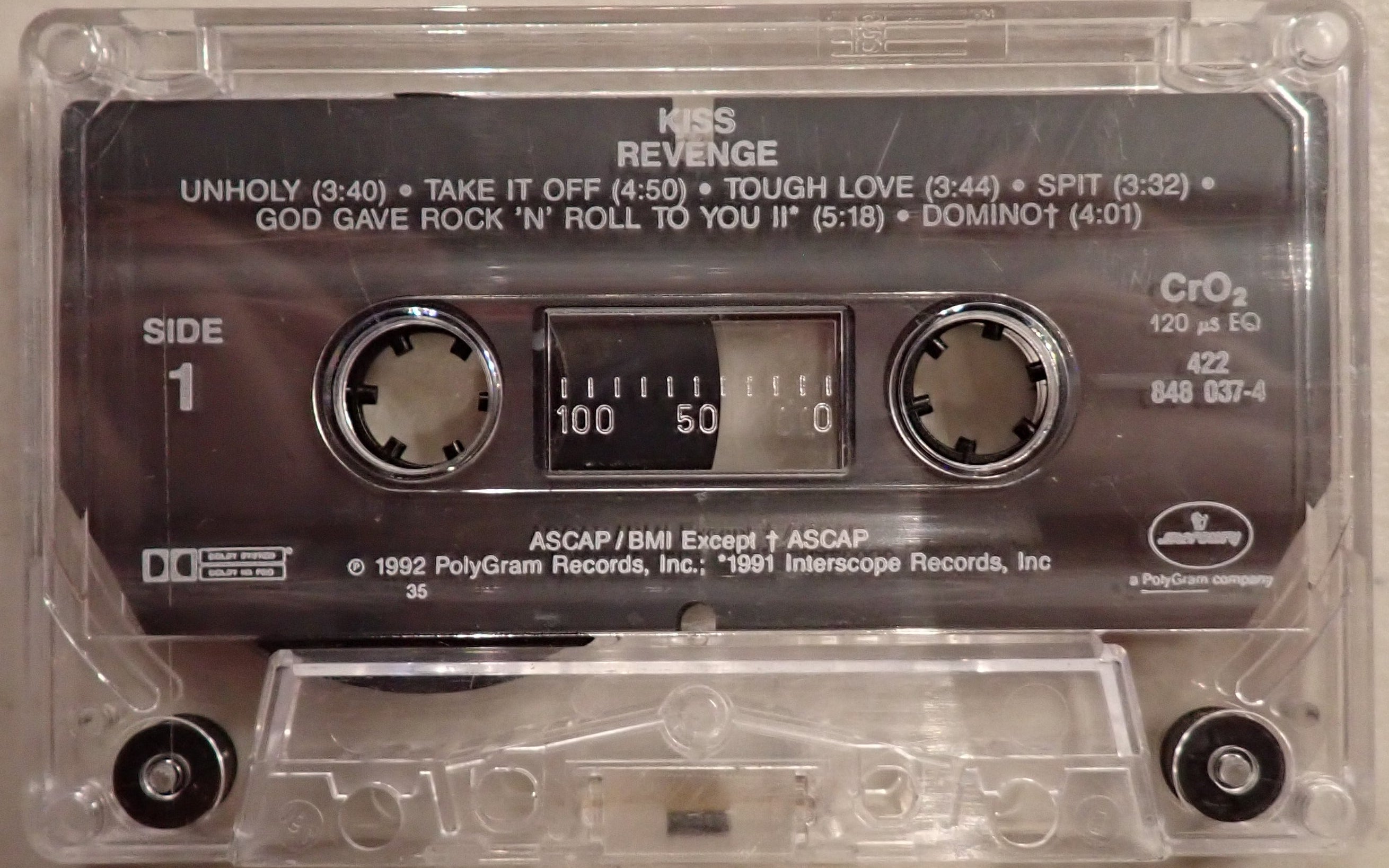 Kiss - Revenge - Cassete Tape