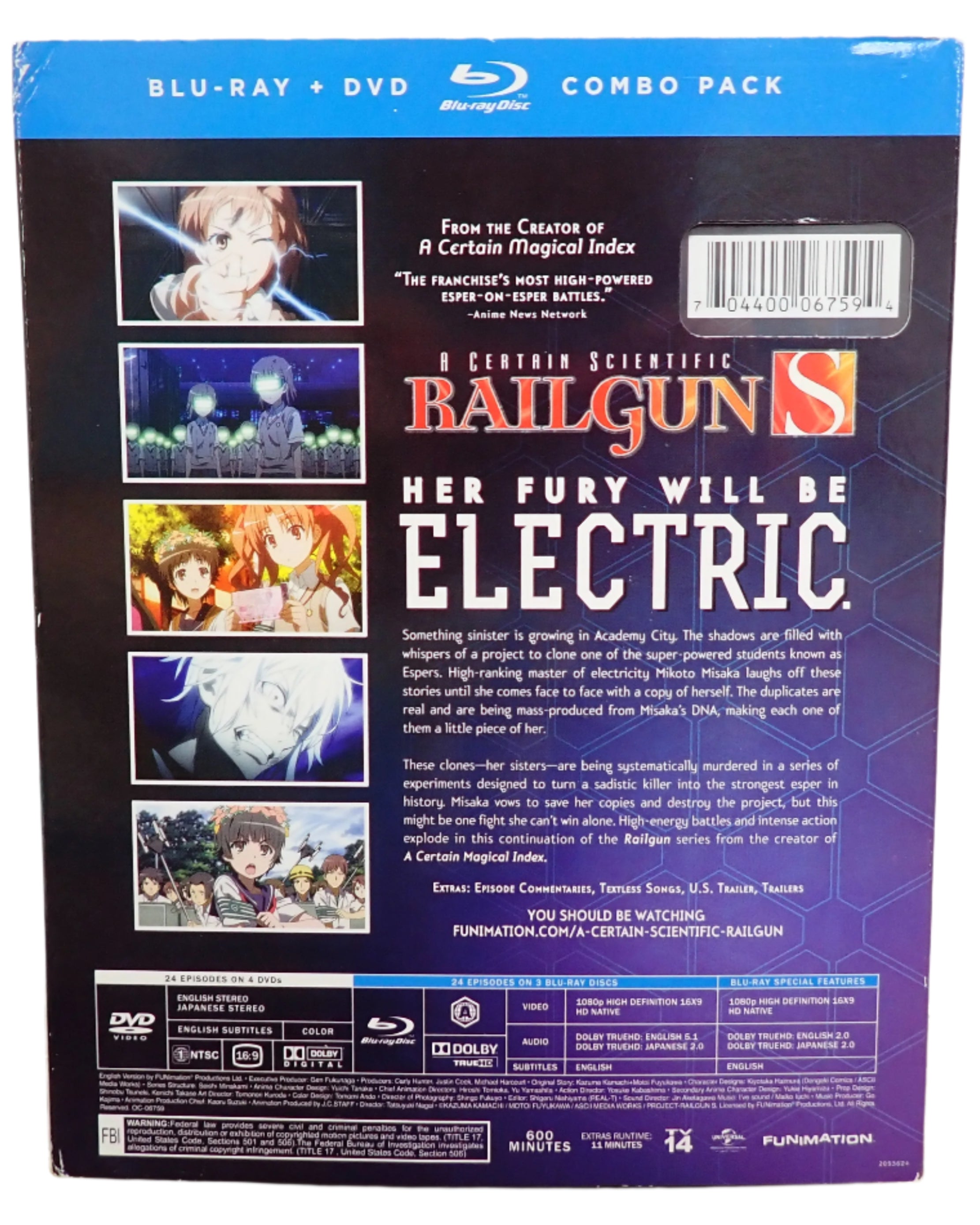 A Certain Scientific Railgun S (Season 2) - Blu-Ray