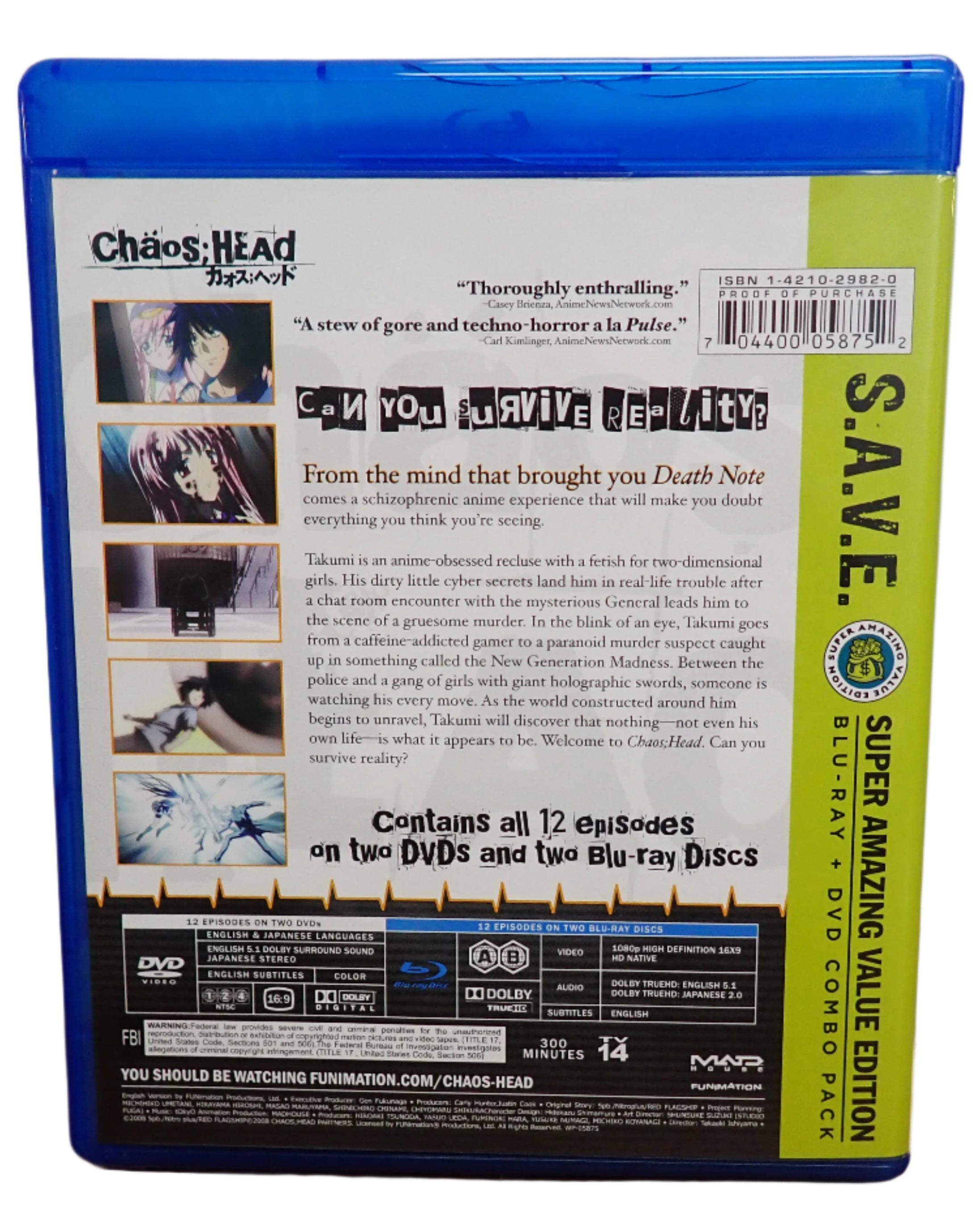 Chaos;Head (Complete Series) - Blu-Ray